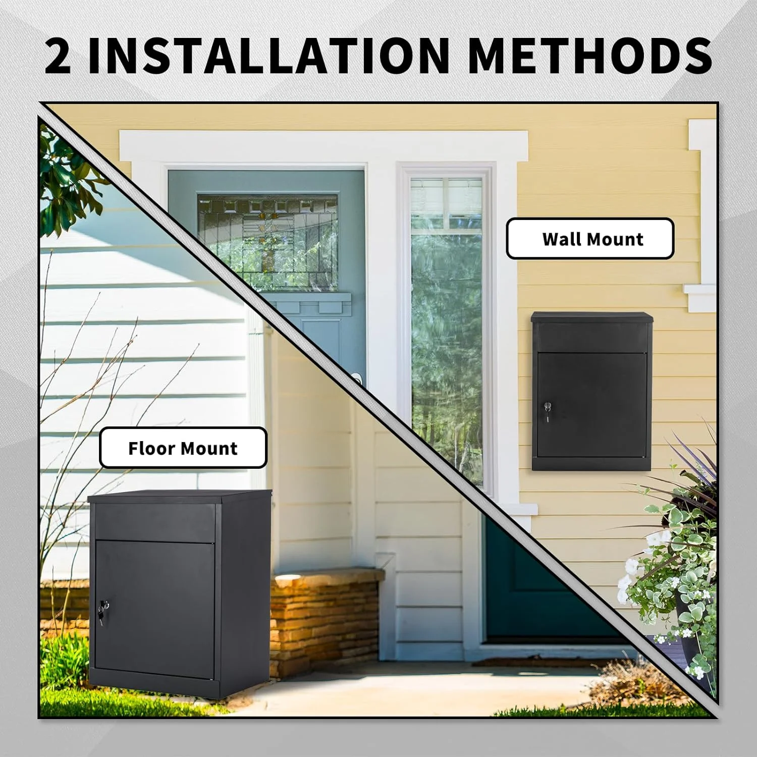 Large Package Delivery Boxes, Galvanized Steel, Lockable, Anti-Theft, 17.3" x 13.8" x 22.1" - Image 4