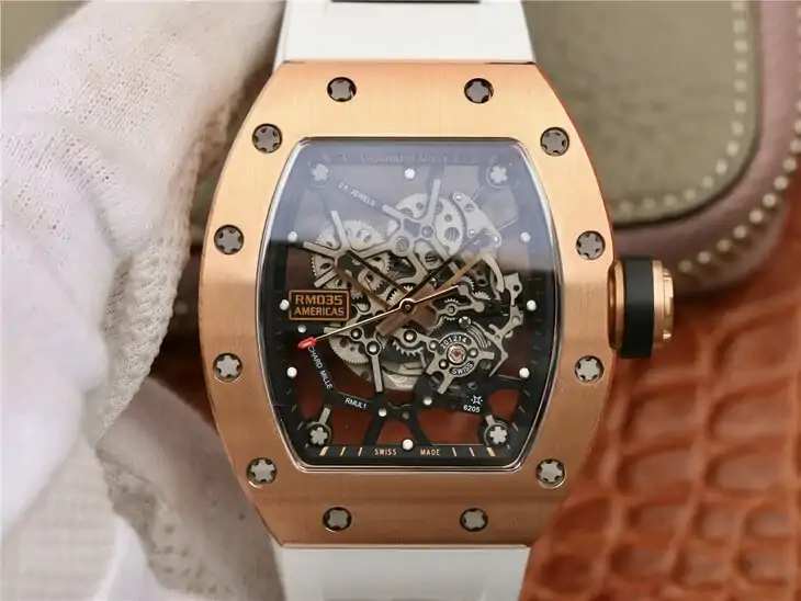 Richard Mille RM035 Americas KV Factory White Rubber Strap