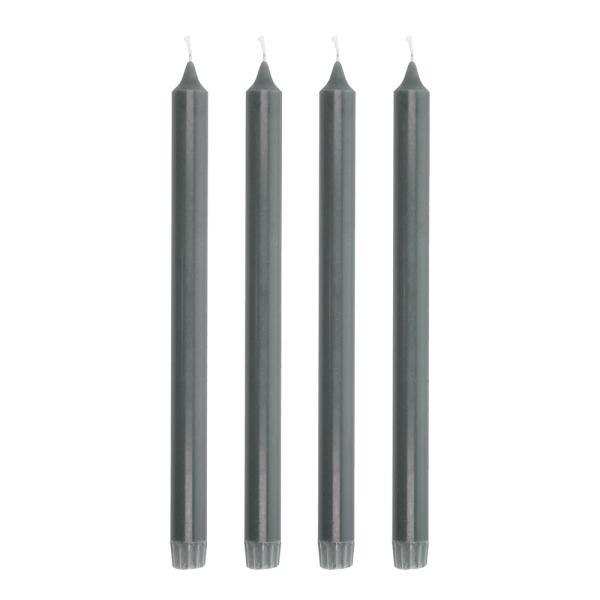Aia kronelys 30 cm 4 stk dark grey