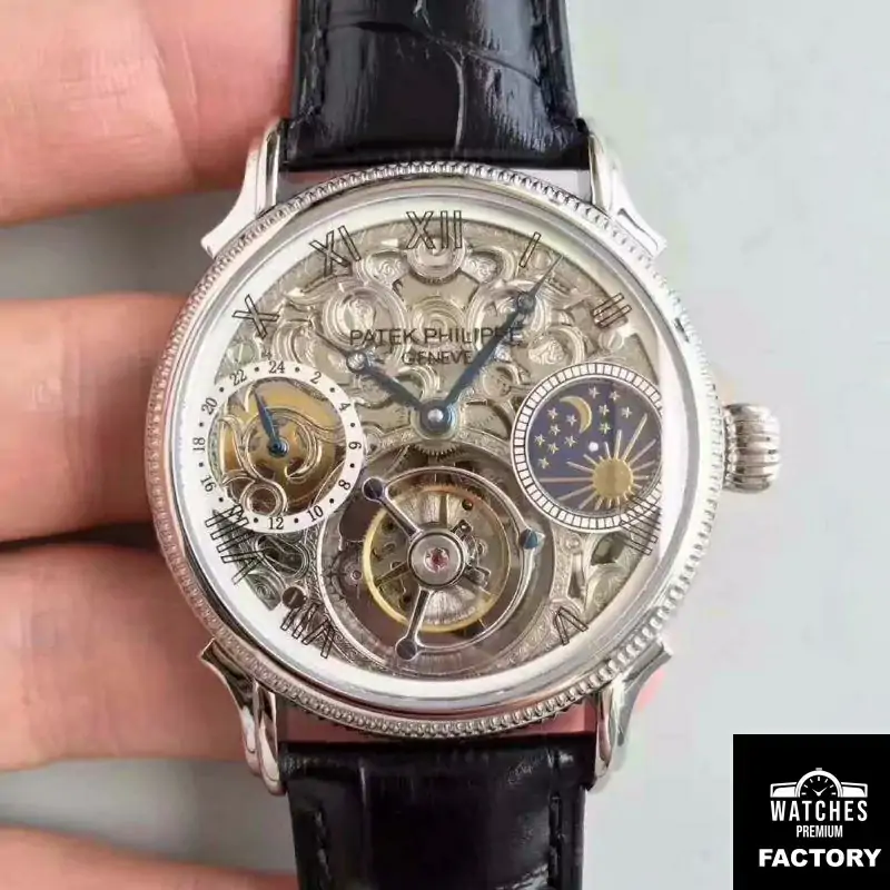 Patek Philippe Tourbillon Moonphase Silver Dial