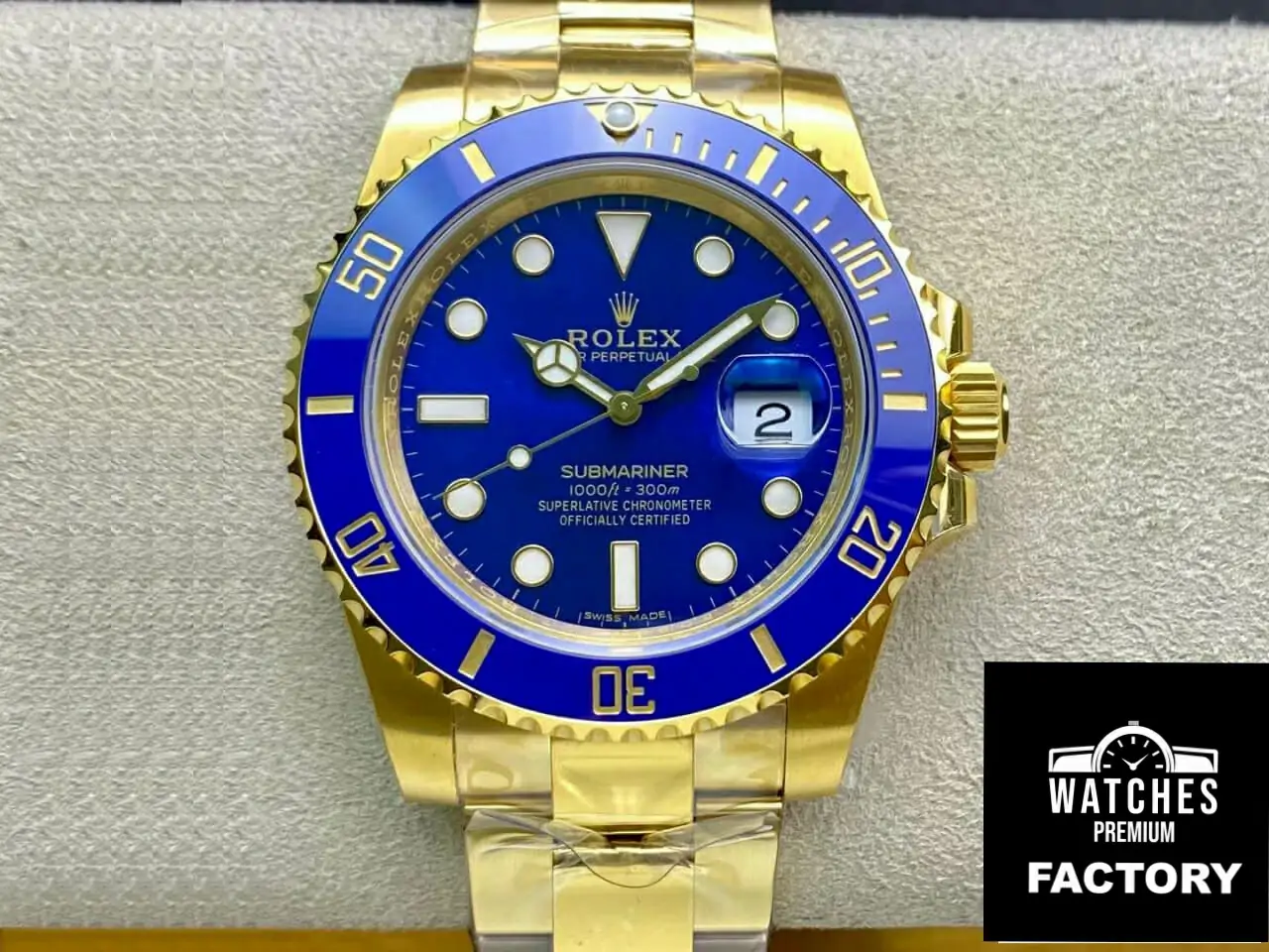 Rolex Submariner M116618LB-0003 VS Factory Gold Strap