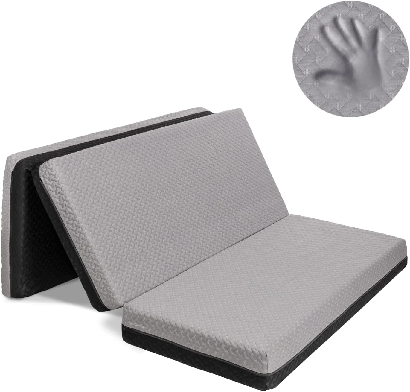 Matelas pliable double face haut de gamme Milliard, matelas pliable en mousse à mémoire de forme avec housse imperméable et lavable + masque de sommeil offert