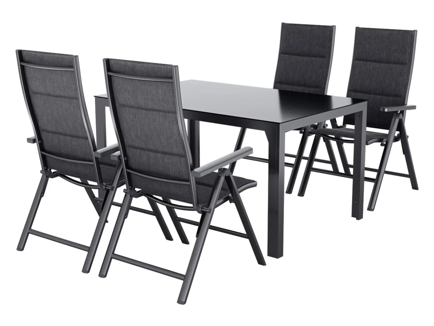 LIVARNO home Table de jardin + Lot de 4 fauteuils Toronto