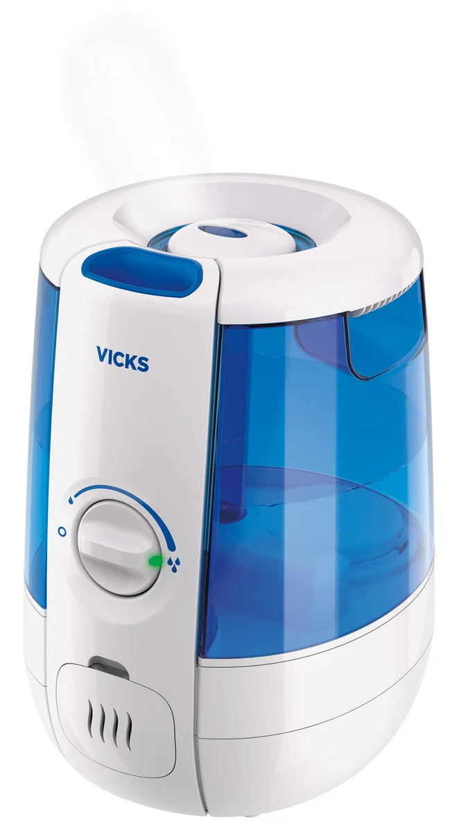 Vicks 1.2 Gallon Cool Relief Filter Free Ultrasonic Humidifier, VUL600, 400 sq. ft