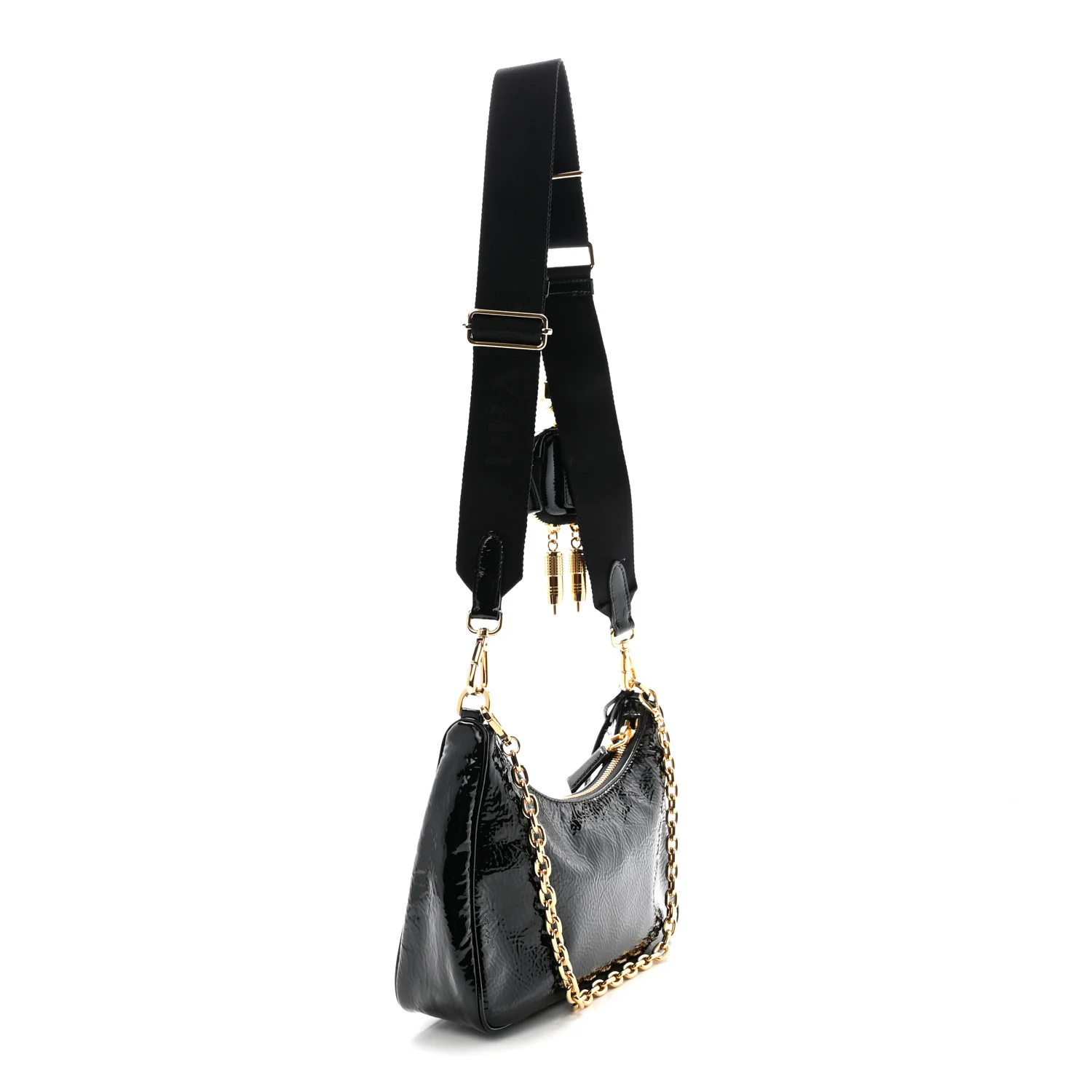 Patent Naplak Re-Edition 2005 Shoulder Bag Black