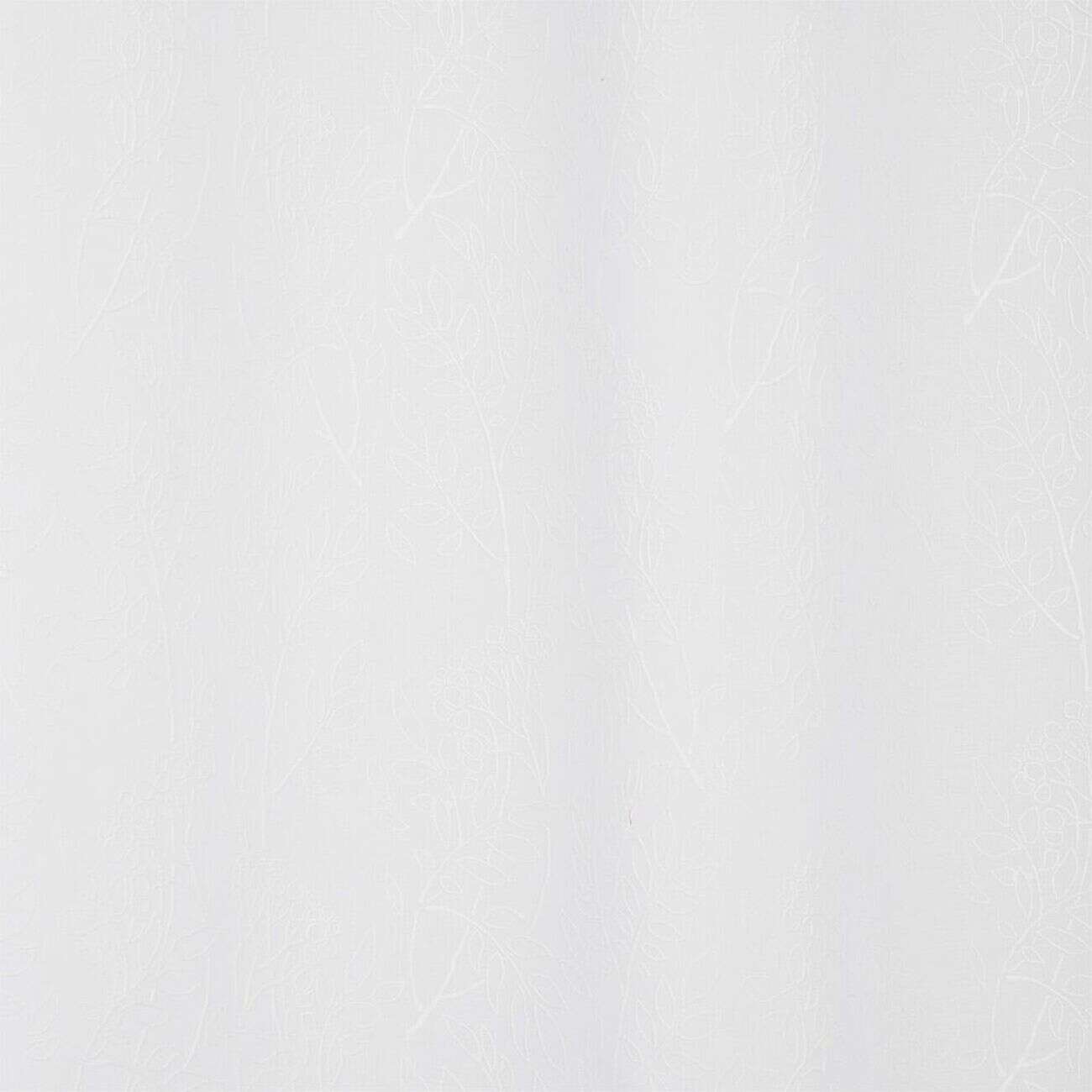 Voilage polyester 140x240cm broderie florale blanc