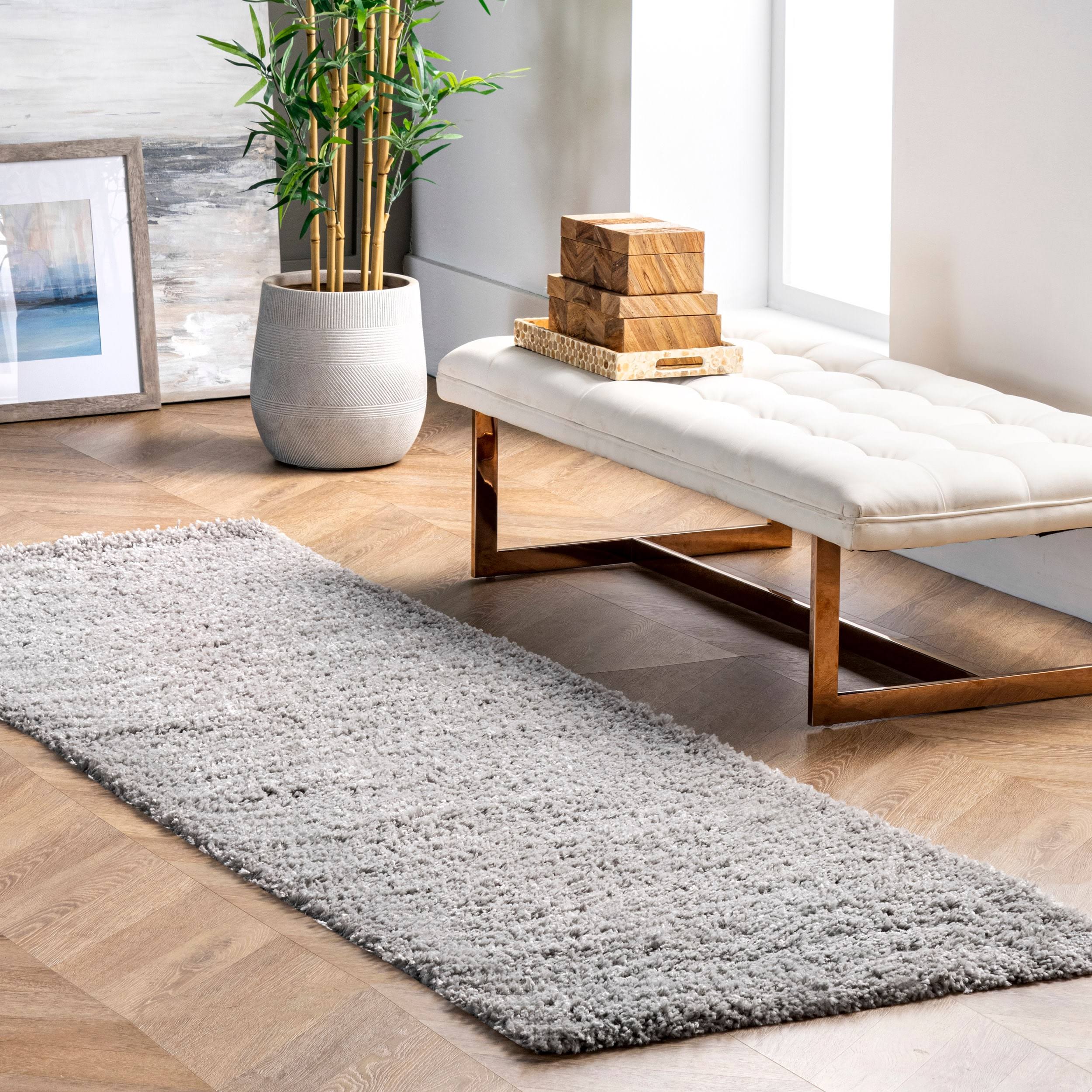nuLOOM Marleen Plush Shag Rug - Silver