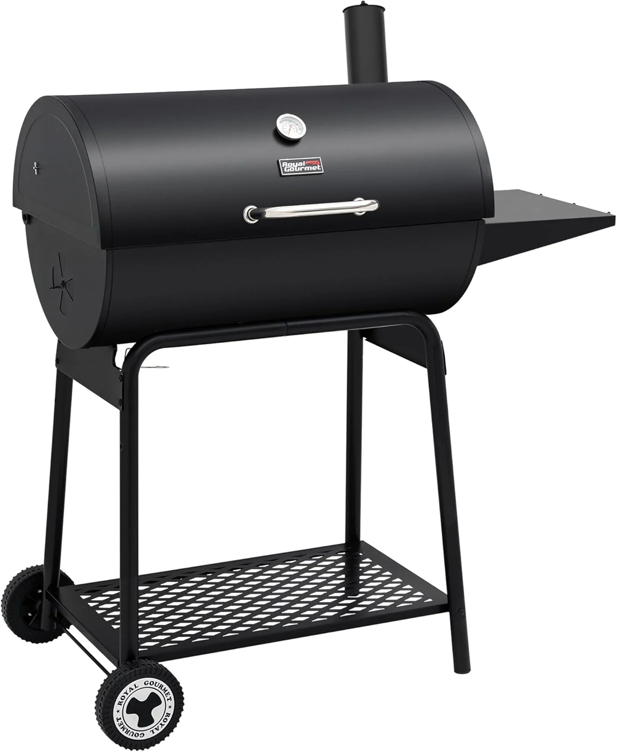 Barbecue à charbon de bois Royal Gourmet CC1830 de 76 cm (30 pouces) avec grille de maintien au chaud - Barbecue d'extérieur