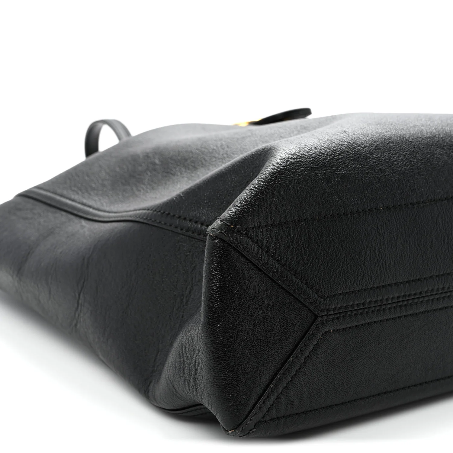 New Sakai Calfskin Lux Medium Dahlia Tote  Black