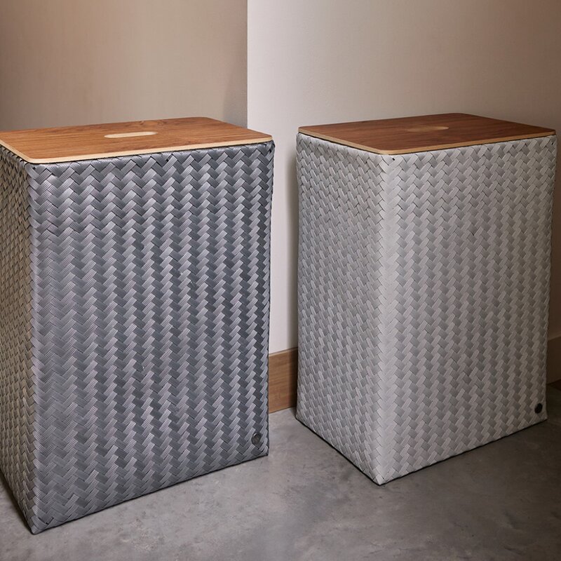 Grand superb skittentøyskurv m/lokk 44x31x60 cm dark grey
