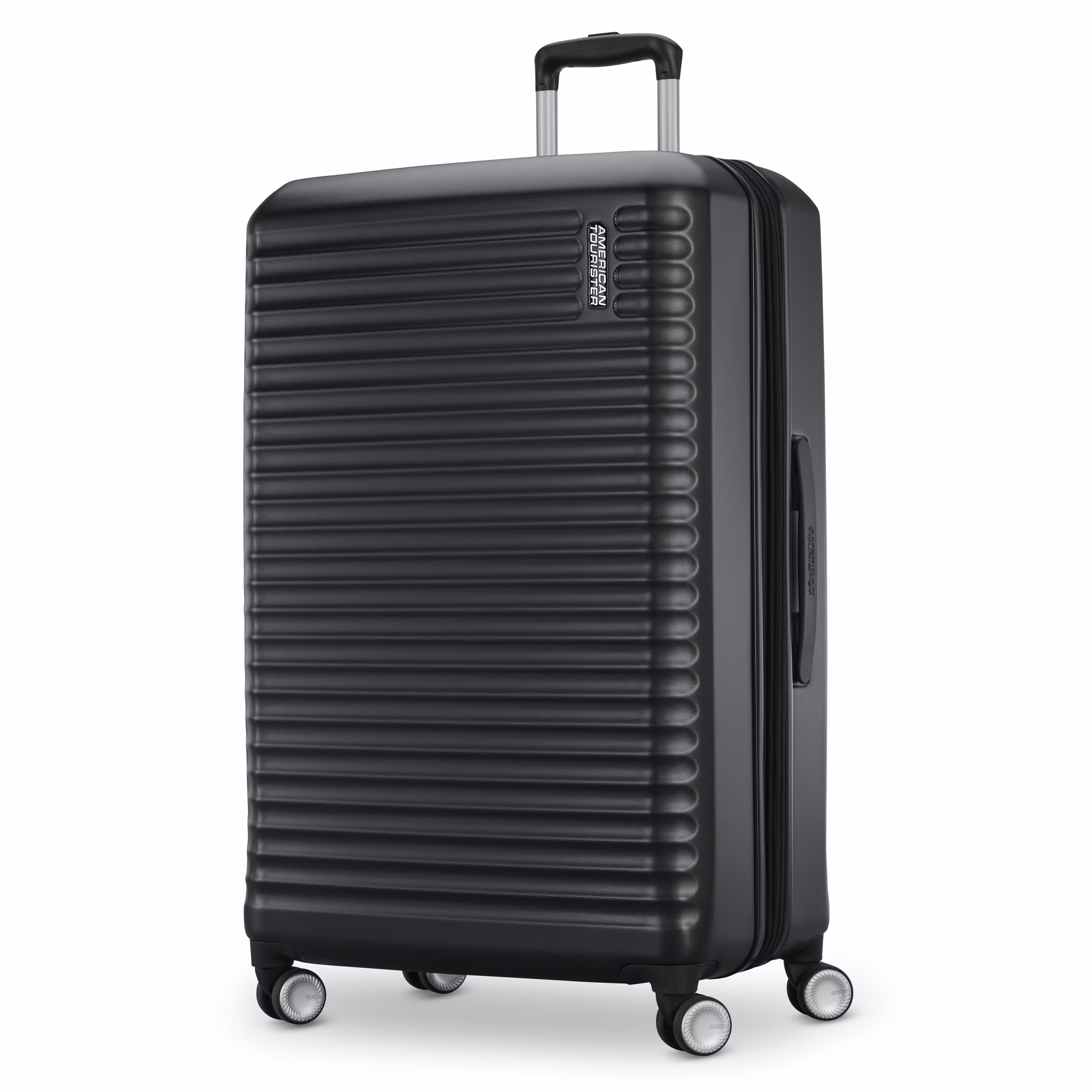 American Tourister Stratum 3.0 Large Hardside Checked Suitcase with Spinner Wheels - Black
