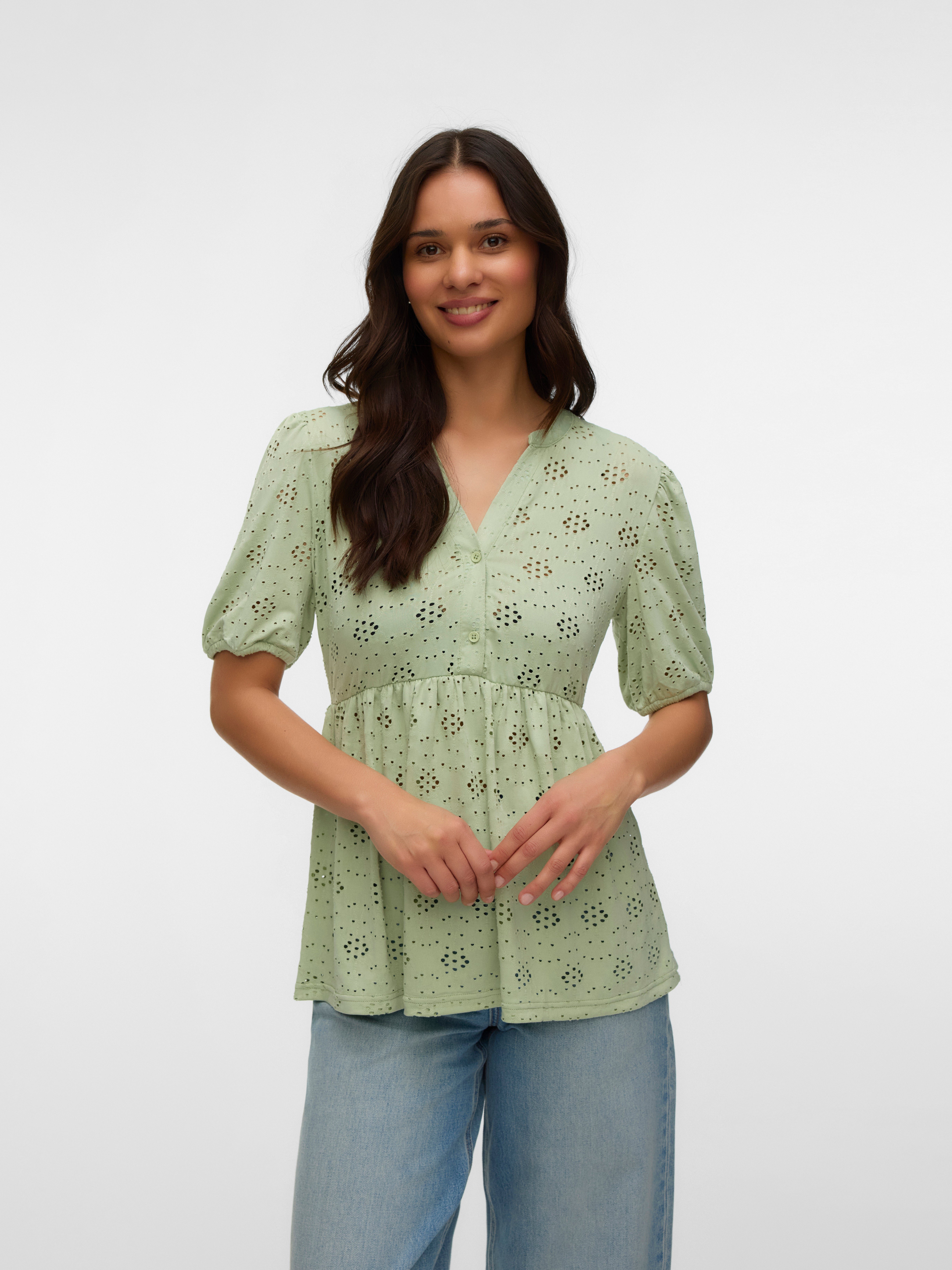 VERO MODA® Regular Fit China Collar Top