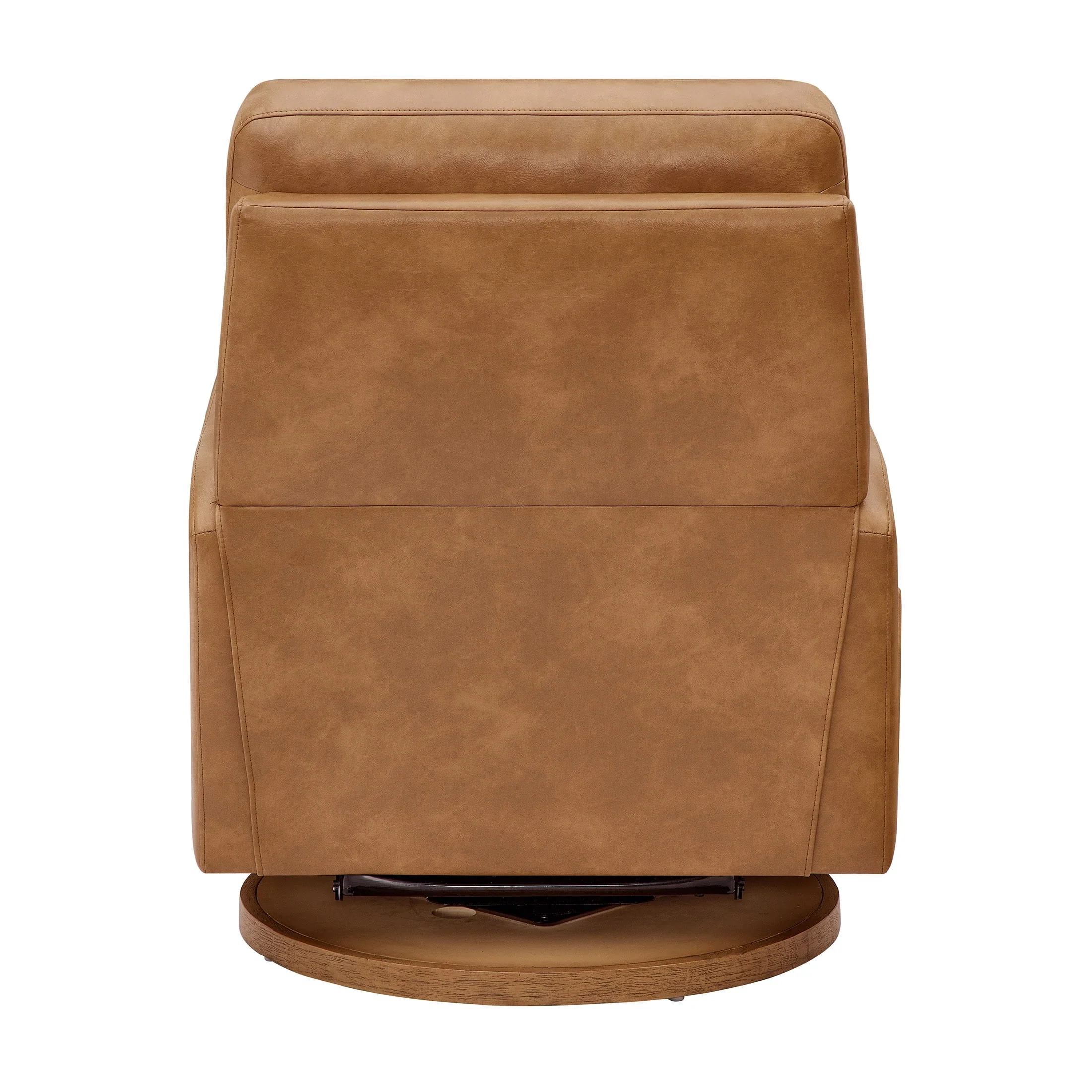 Better Homes & Gardens Modern Farmhouse Glider Recliner, Taupe Faux Leather
