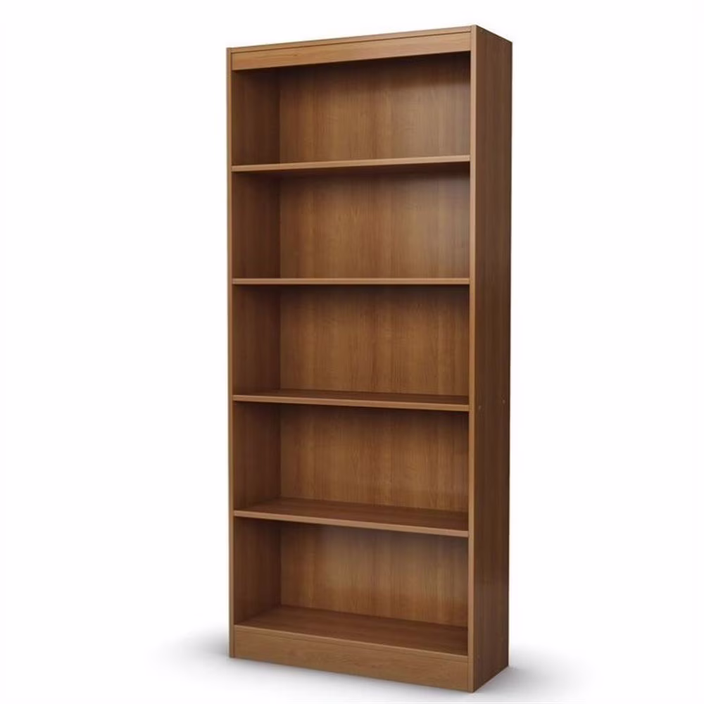 5-Shelf Transitional Wood Bookcase in Morgan Cherry(Morgan Cherry)