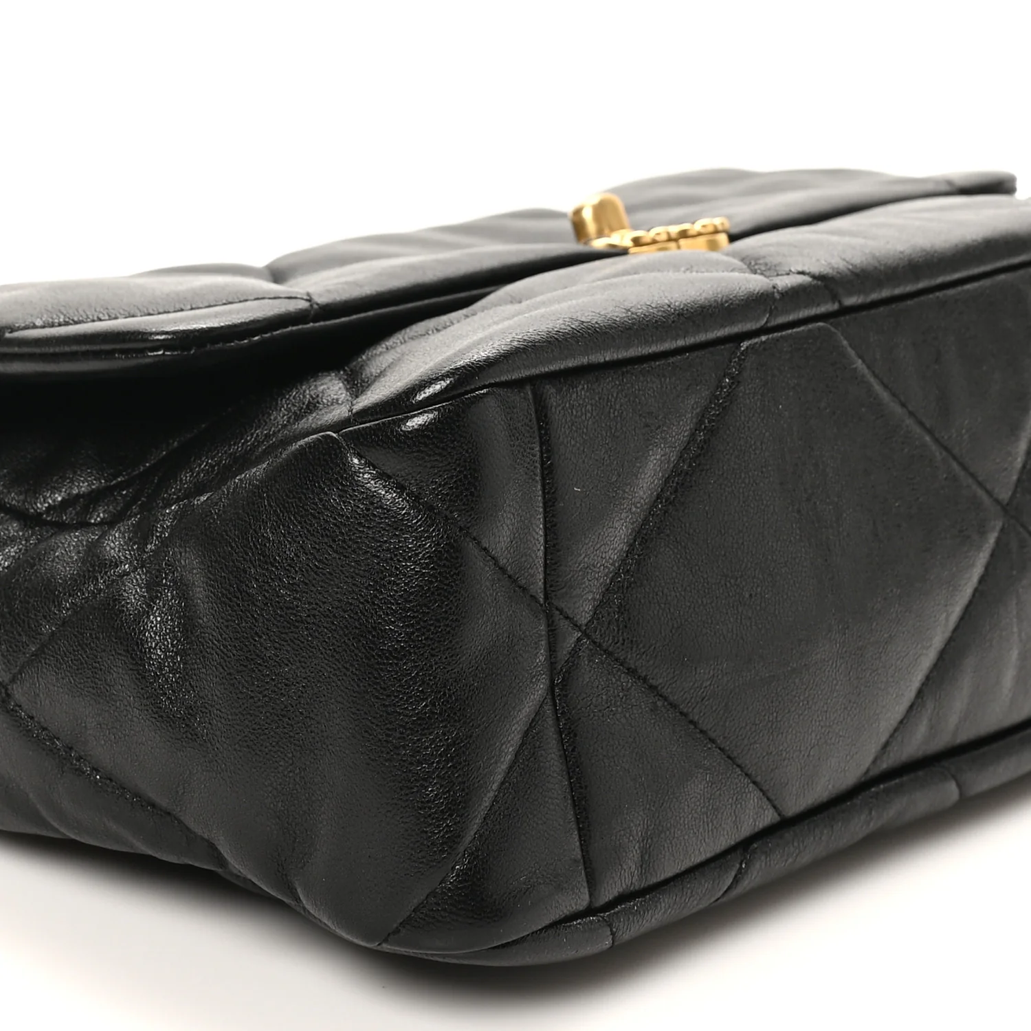 Lambskin Quilted Large Chanel 19 Flap Black