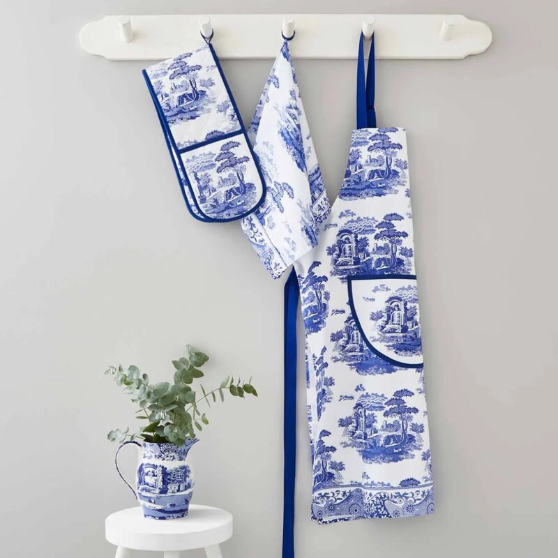 Blue Italian grytevott dobbel 18x88 cm blå/hvit