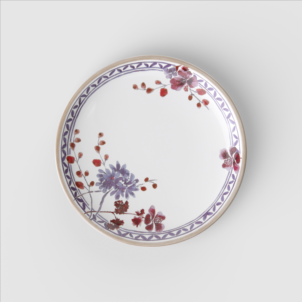 Artesano Salad/ Dessert Plate - Multi-colored, 8.8'', Premium Porcelain