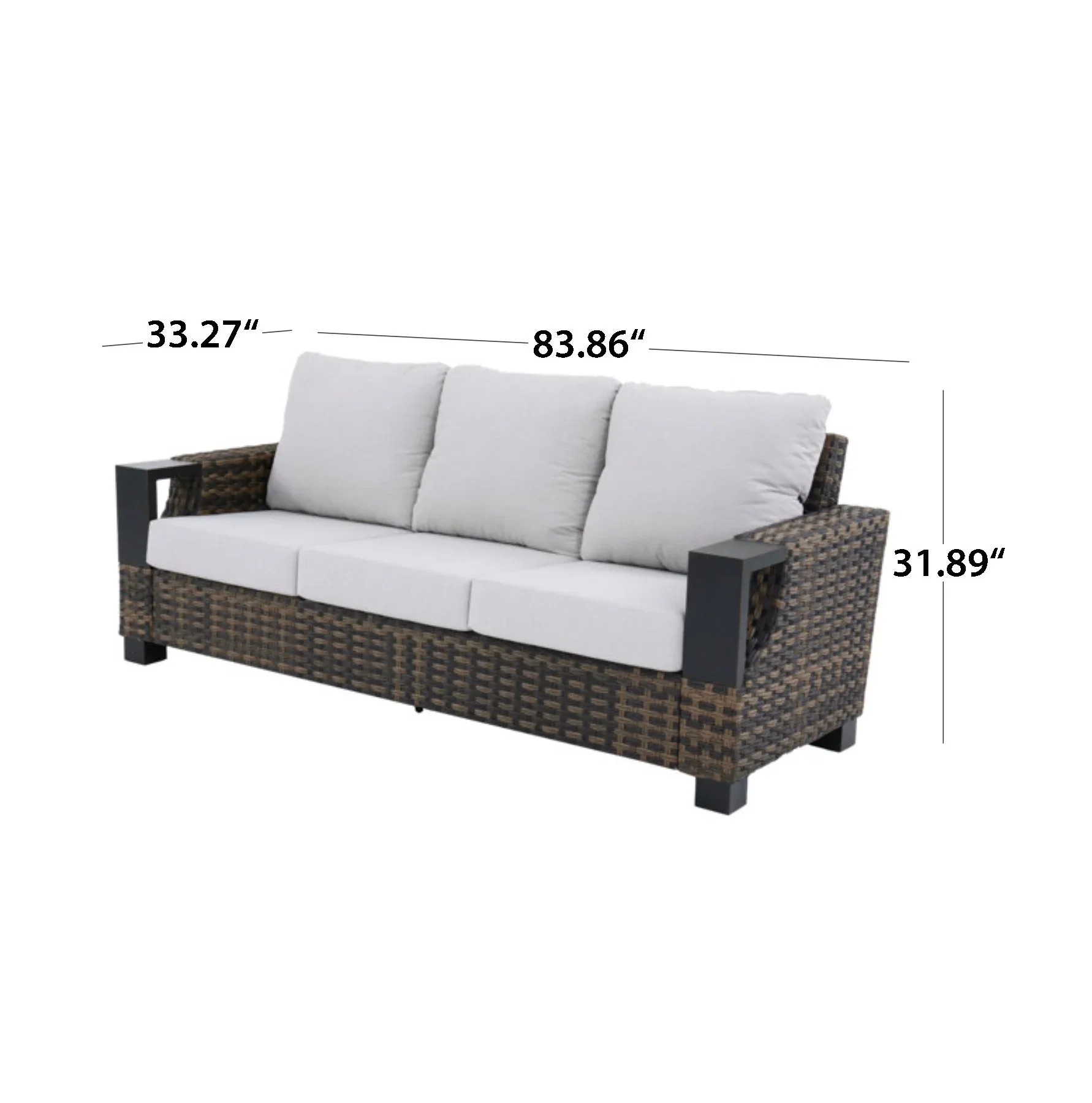 Better Homes & Gardens Rockport Outdoor Wicker Sofa, Brown