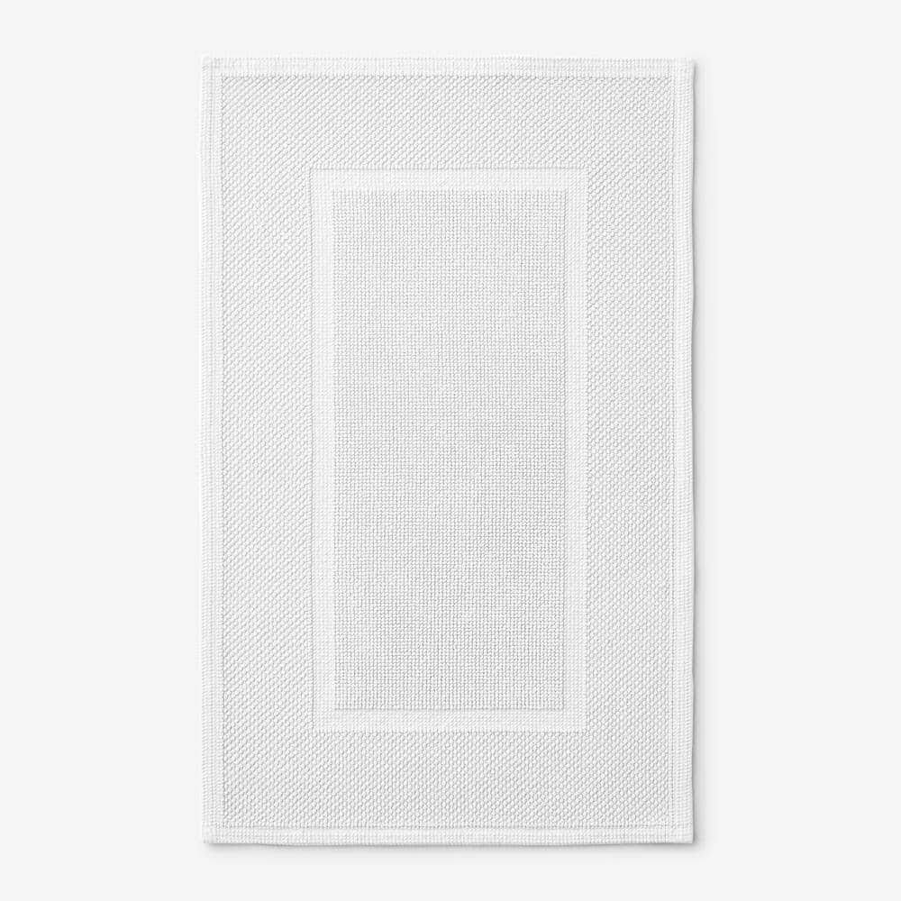 The Company Store Legends Luxury Sterling White 34 in. x 21 in. Cotton Bath Mat
