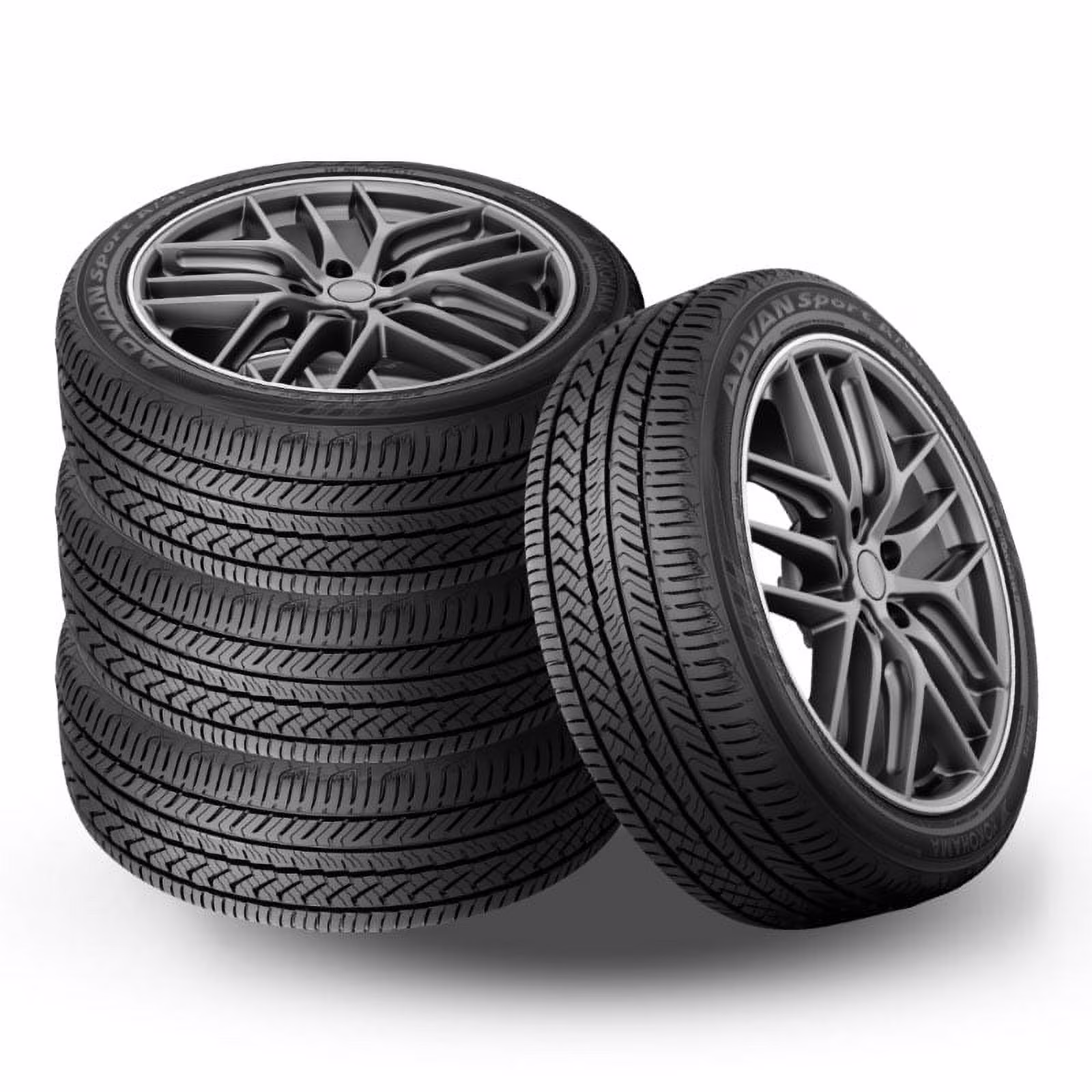 Set of 4 Yokohama Advan Sport A/S+ 245/45R20 103Y All-Season Performance Tires 55K MILE 110140664 / 245/45/20 / 2454520