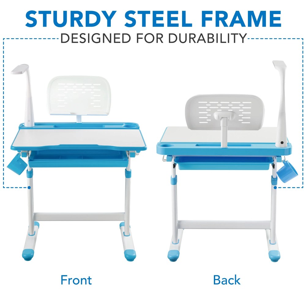 Mount - It! Kid - S Desk and Chair Set with Lamp and Book Holder