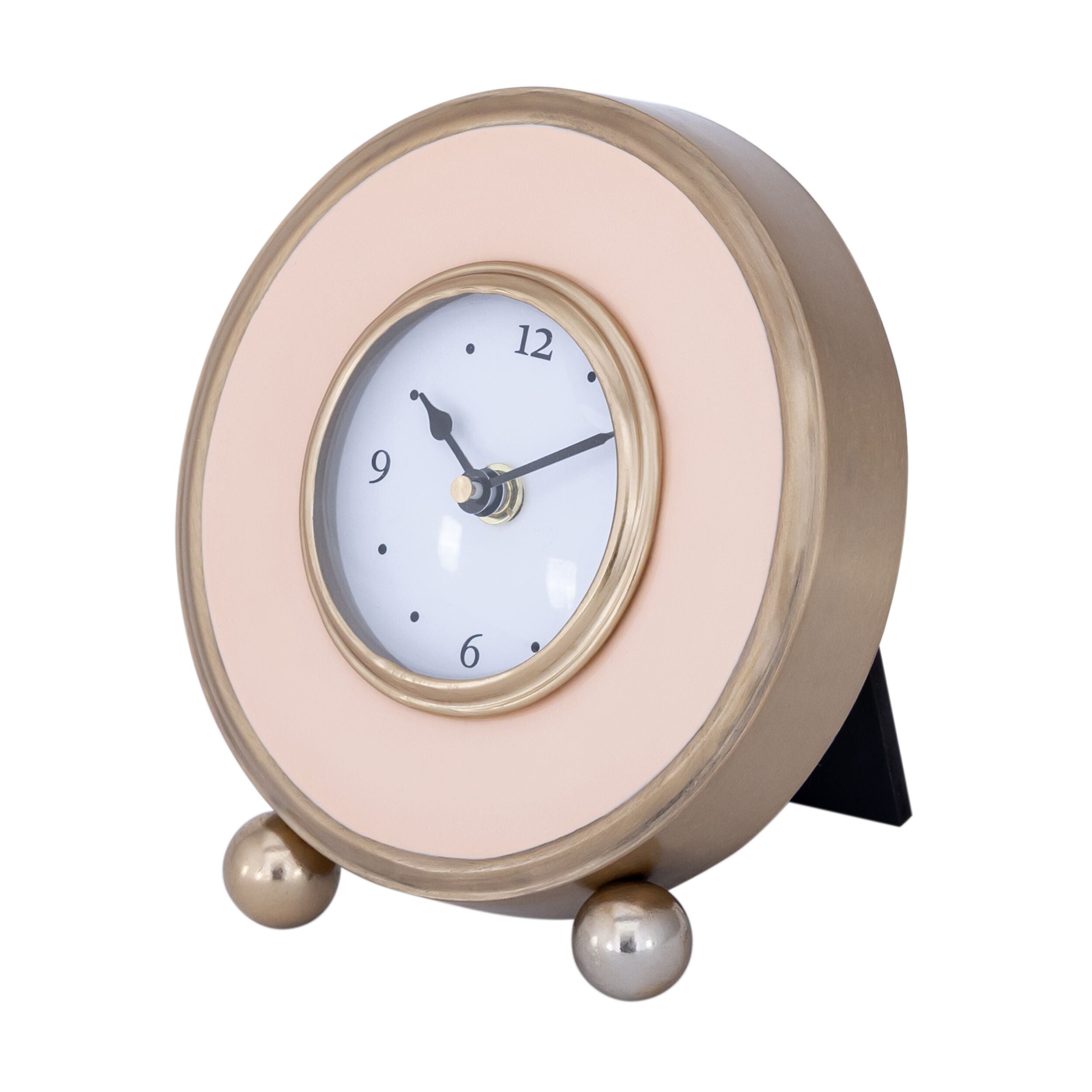 Iron Mantel Clock with Enamel 15x16.5x4cm