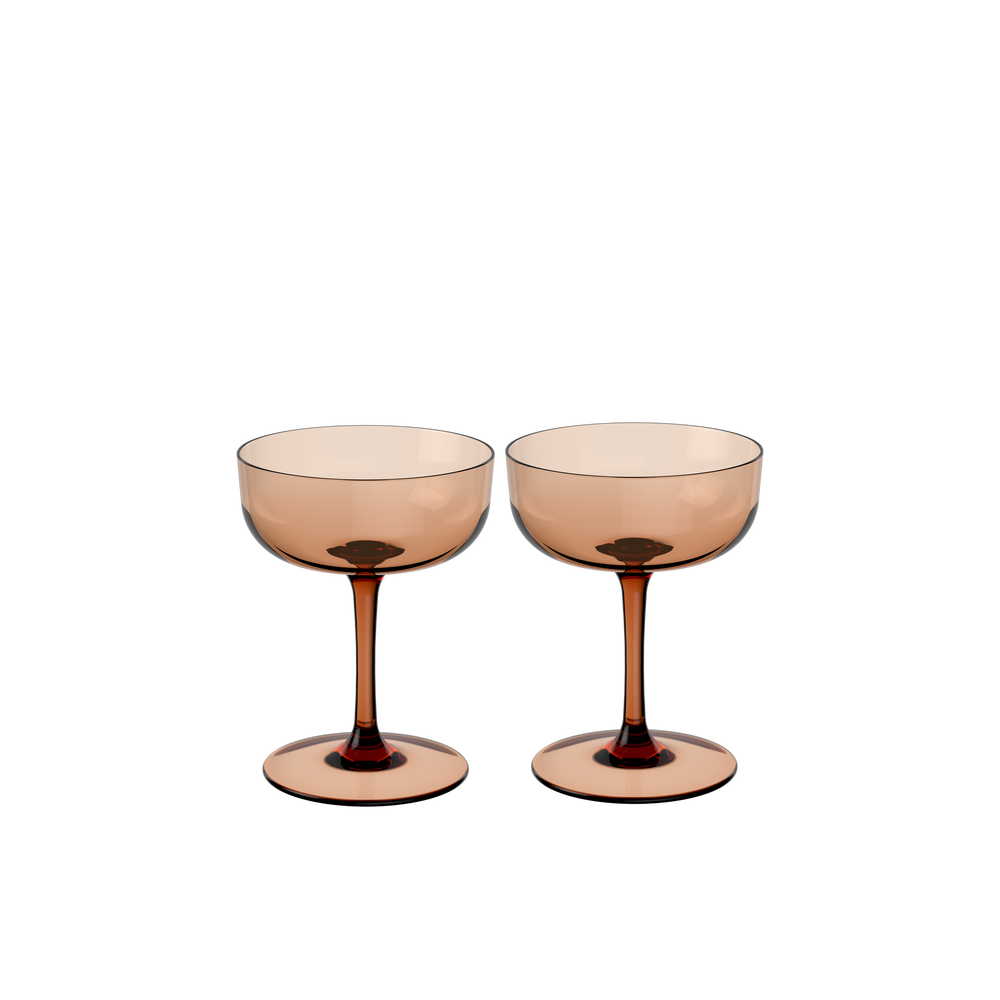 Like Glass Champagne coupe glass - Brown, 4.1 oz, crystal glass