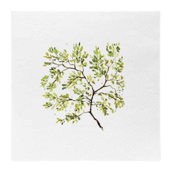Serviett lunch Forest 33 cm hvit