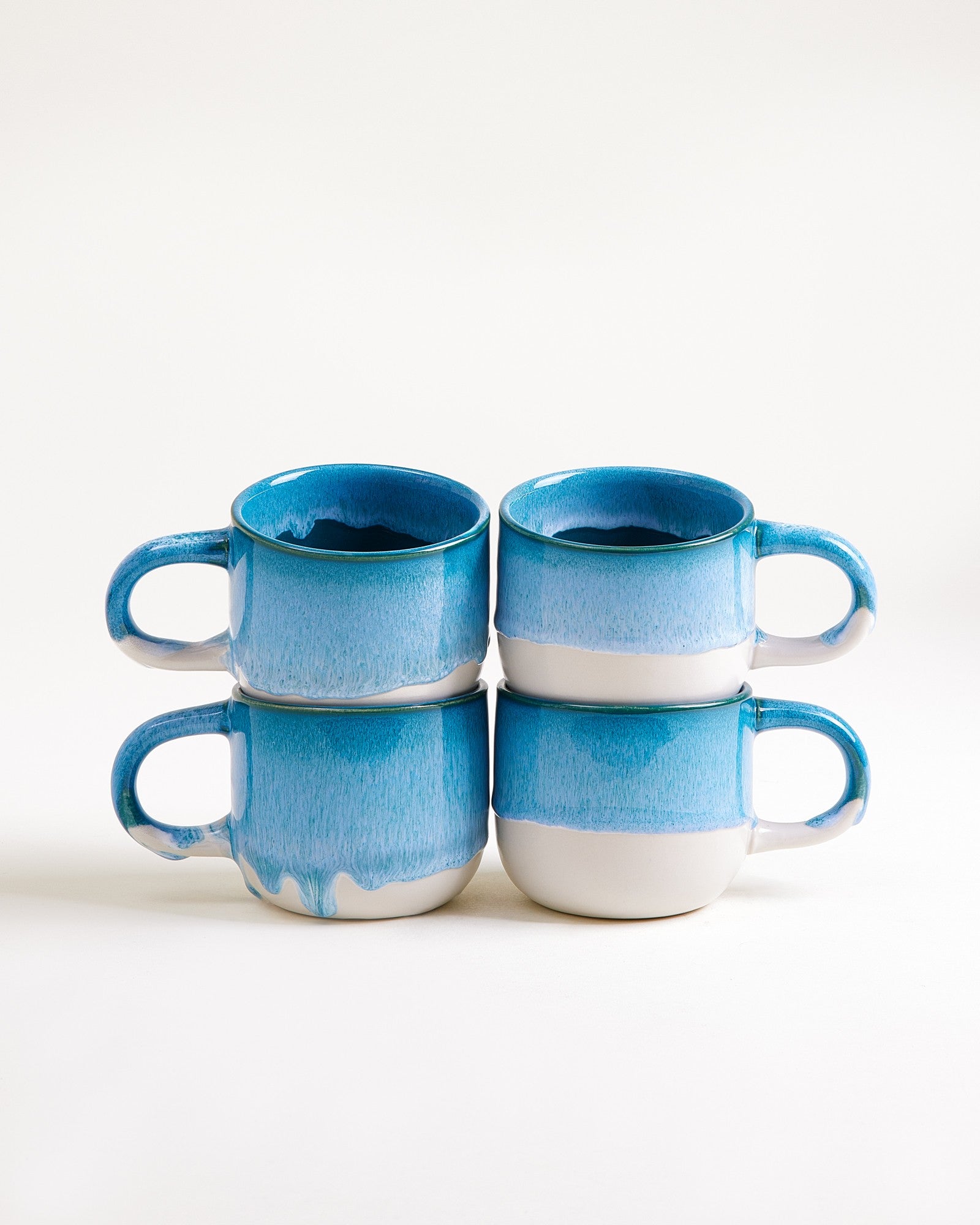 COIMBRA - SMALL MUG TURQUOISE SET OF 4