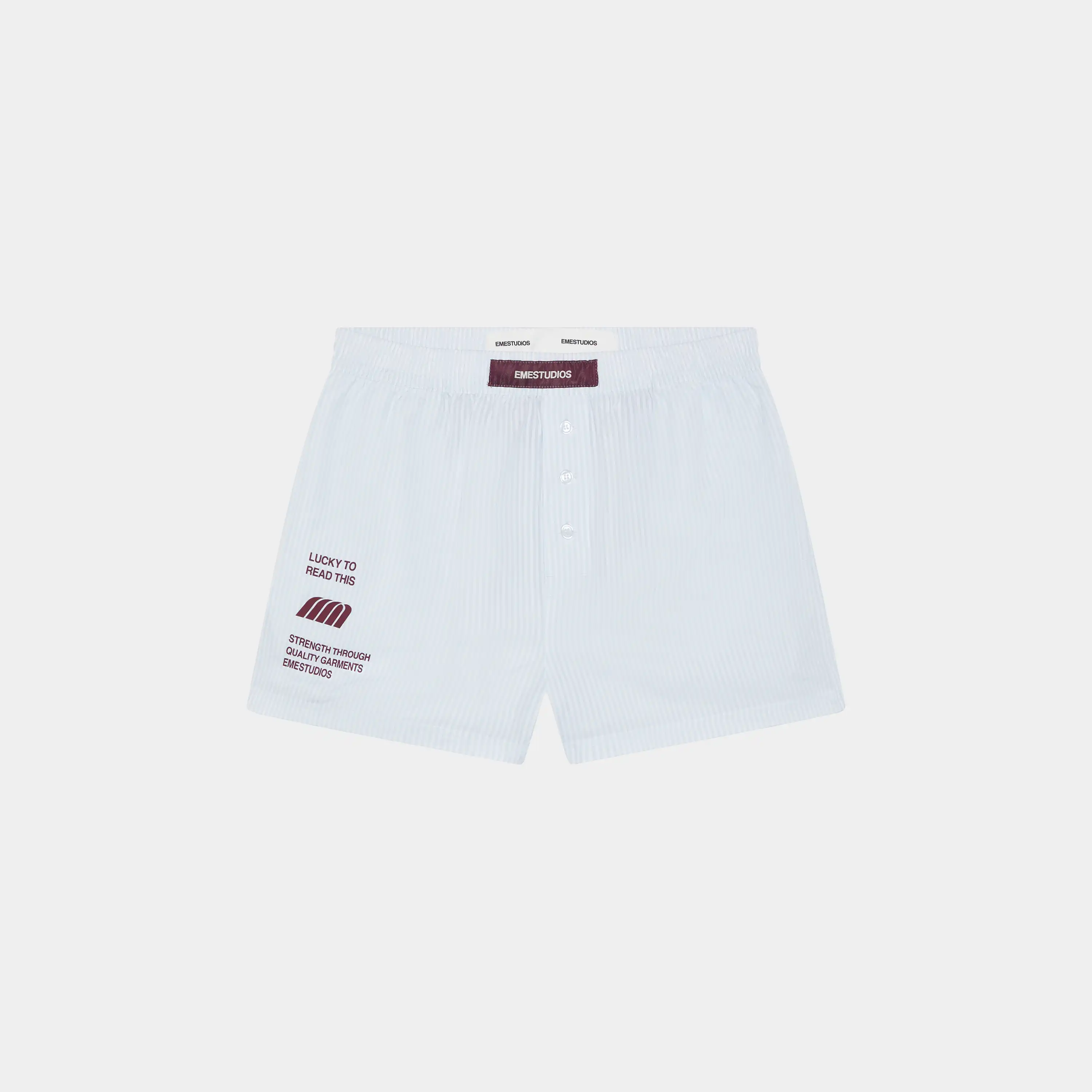 Lucky Striped Burgundy Boxers