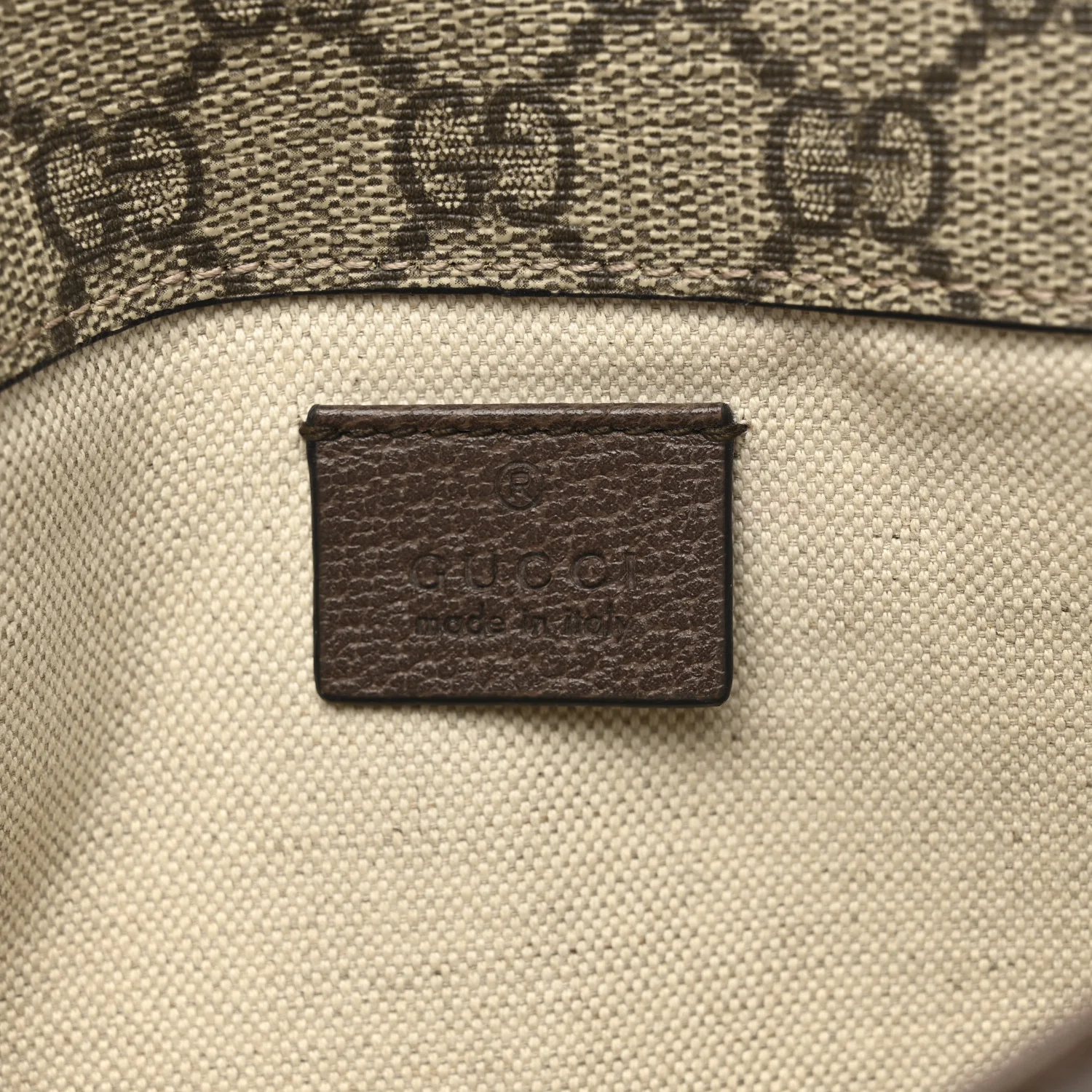 GG Supreme Monogram Neo Vintage Web Belt Bag Brown