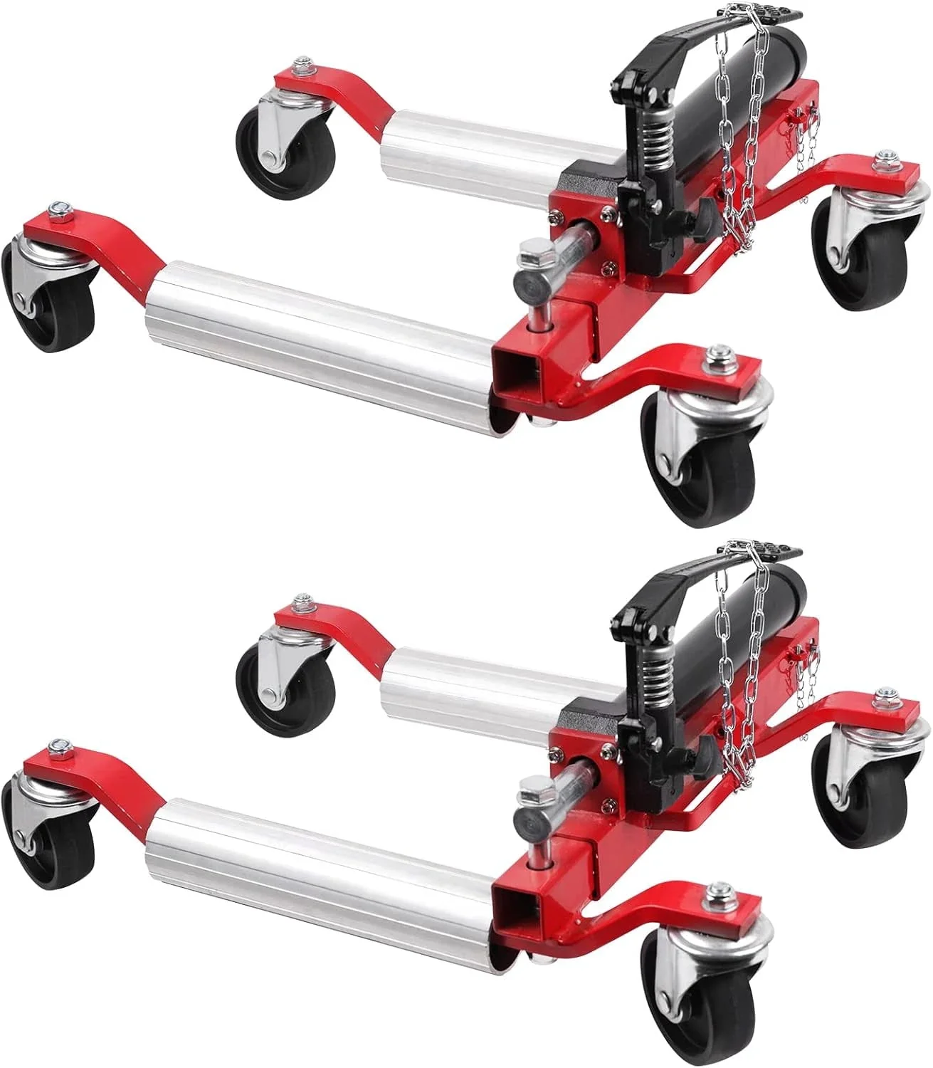 2 Pack Hydraulic Car Wheel Dolly Jack 1500LBS Heavy Duty Rollers with Foot Pedal for Tire Auto Repair Moving