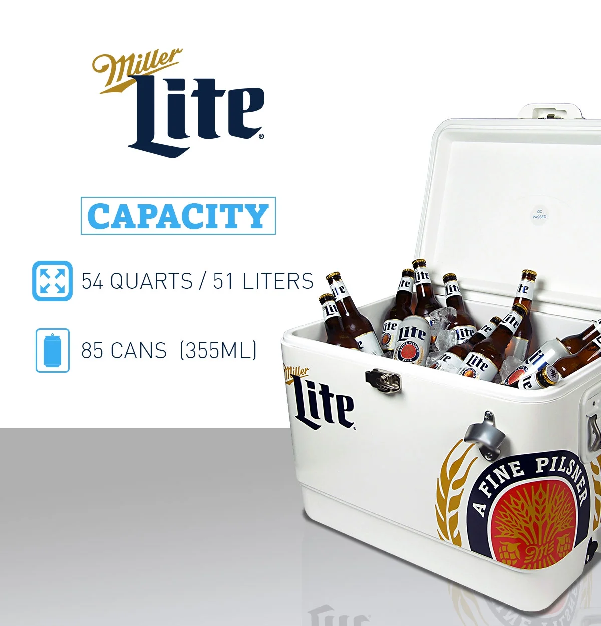 Ice Chest Cooler with Bottle Opener, 51L (54 qt), 85 Cans - Image 5