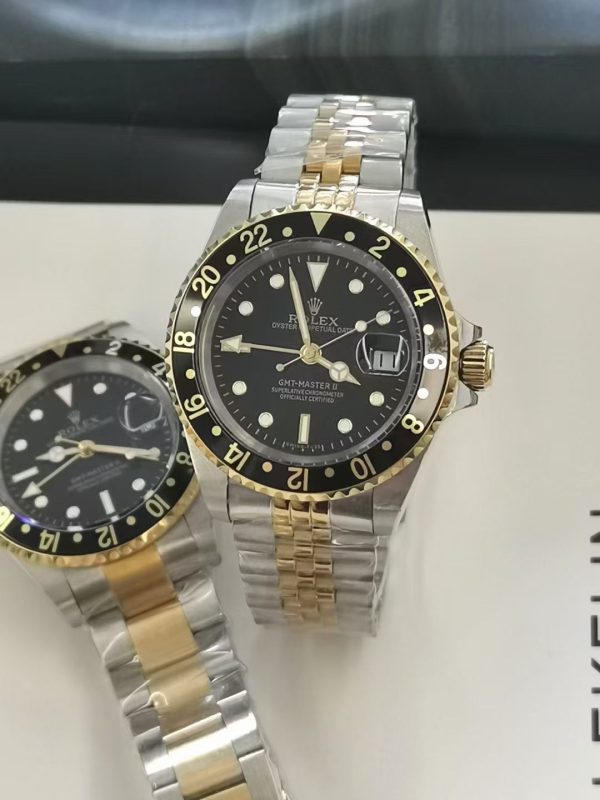 Replica Swiss Rolex GMT Master II Two Tone Yellow Gold Vintage Watch New25064