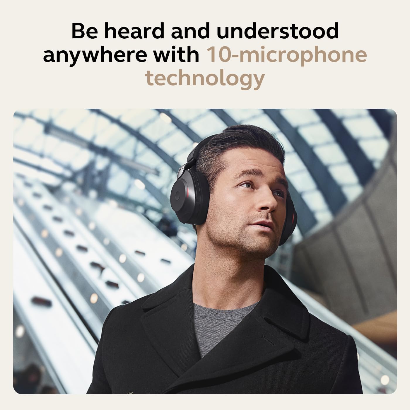 Jabra Evolve2 85 Wireless PC Headset – Noise Cancelling UC Certified Stereo Headphones with Long-Lasting Battery – USB-C Bluetooth Adapter – Black