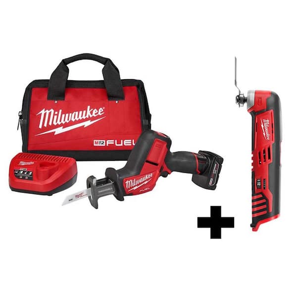 M12 FUEL 12V Lithium Ion Brushless Cordless HACKZALL Reciprocating Saw Kit W/ M12 Multi Tool