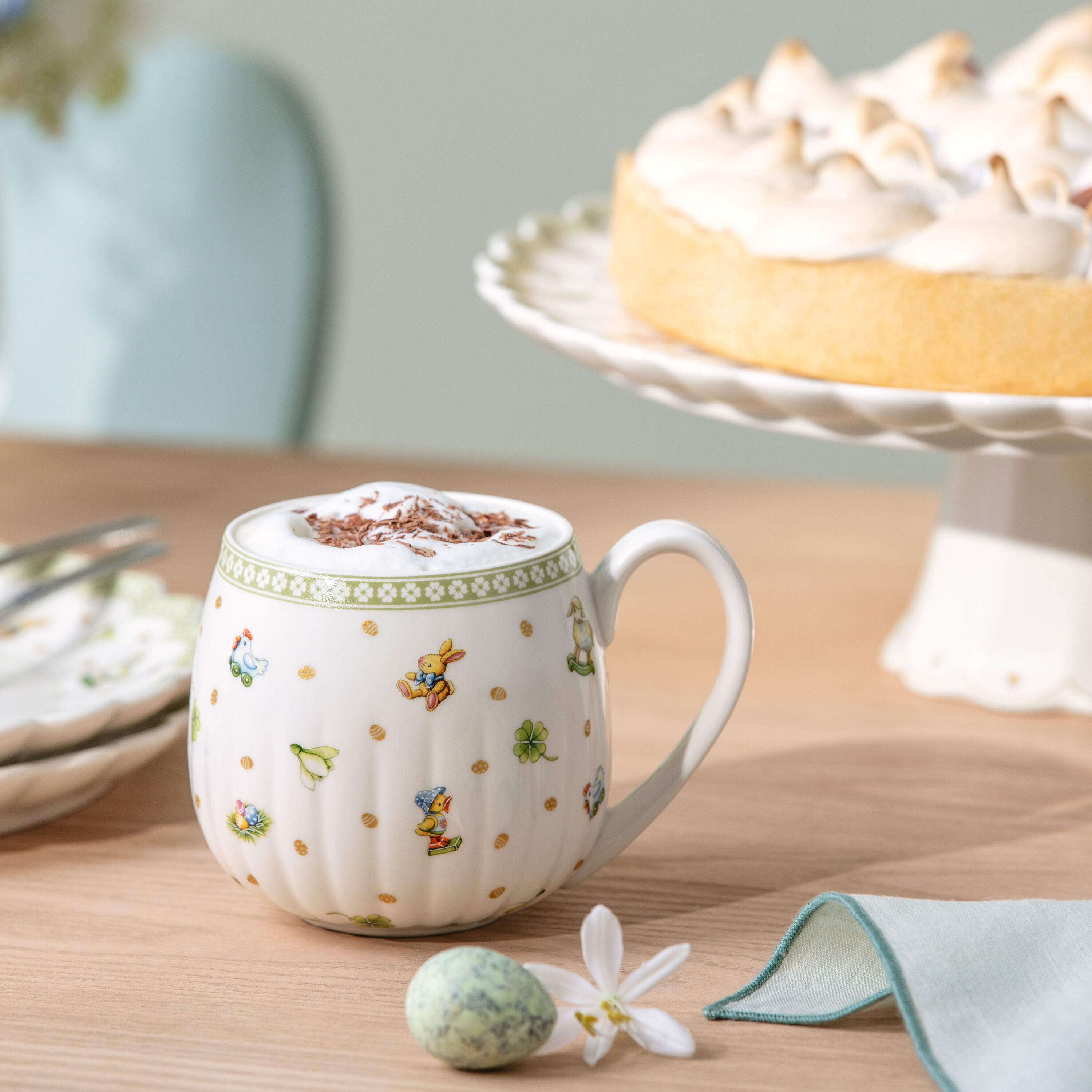 Easter Delight Mug - Green, 12.2 oz, Premium Porcelain