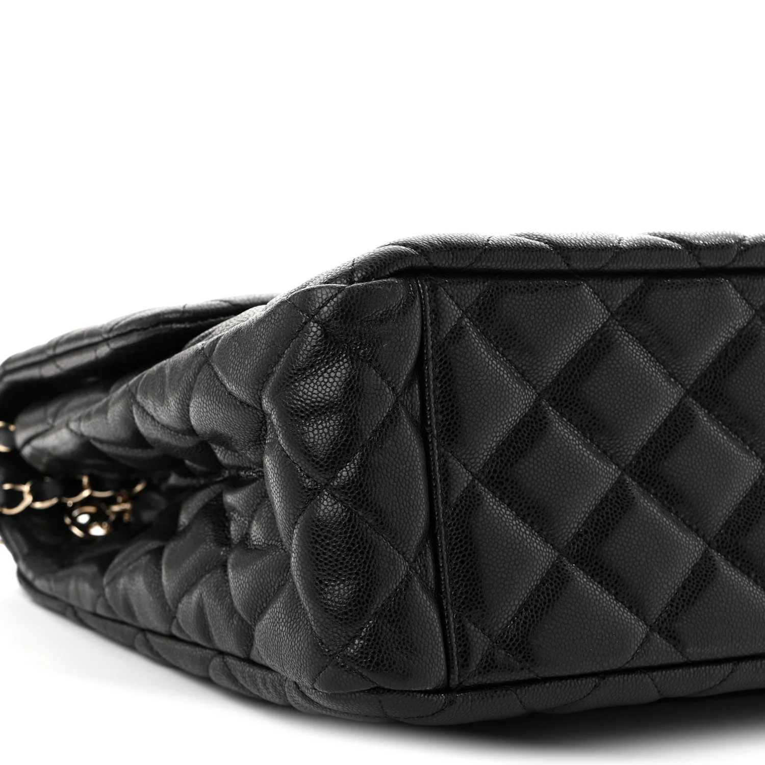 Caviar Quilted XXL Travel Flap Bag Black