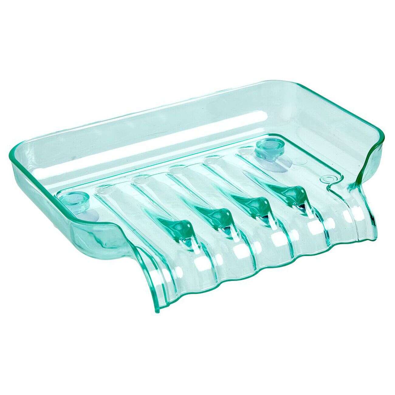 Porte savon en plastique bleu