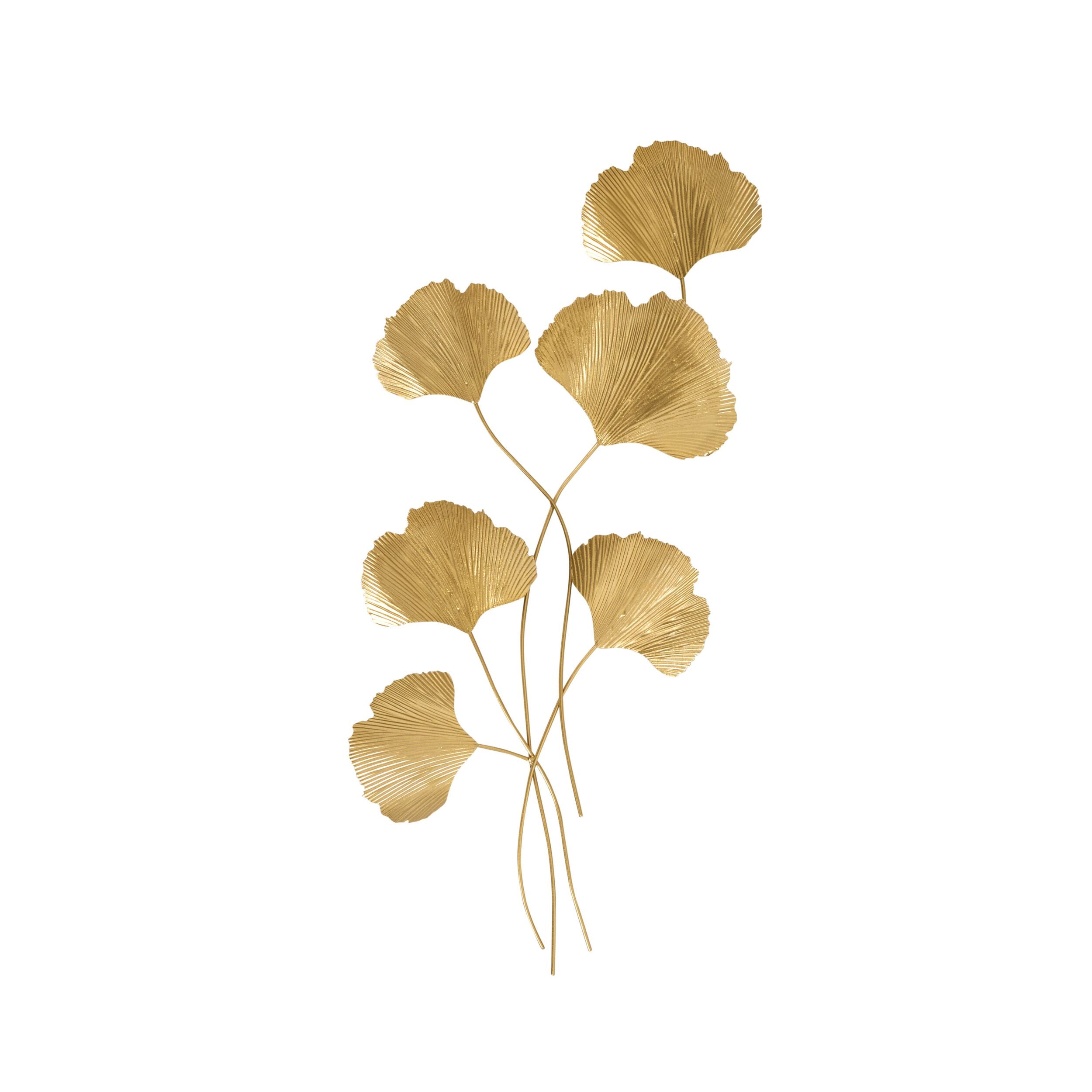 Secret Garden Brass Ginko Wall Hanging