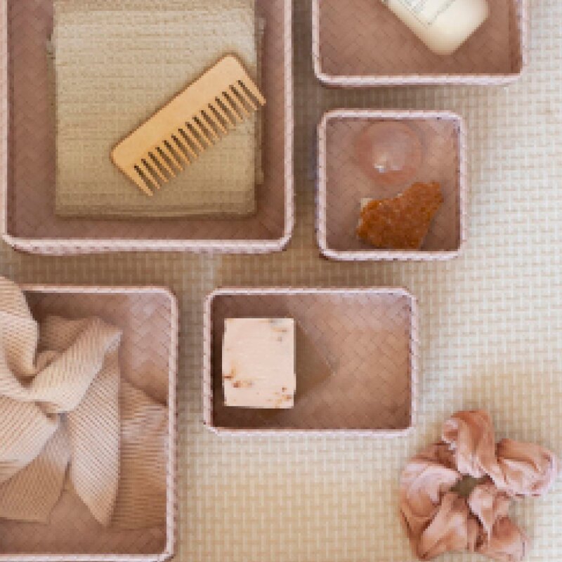 Fit liten oppbevaringskurv 18x12x7 cm copper blush