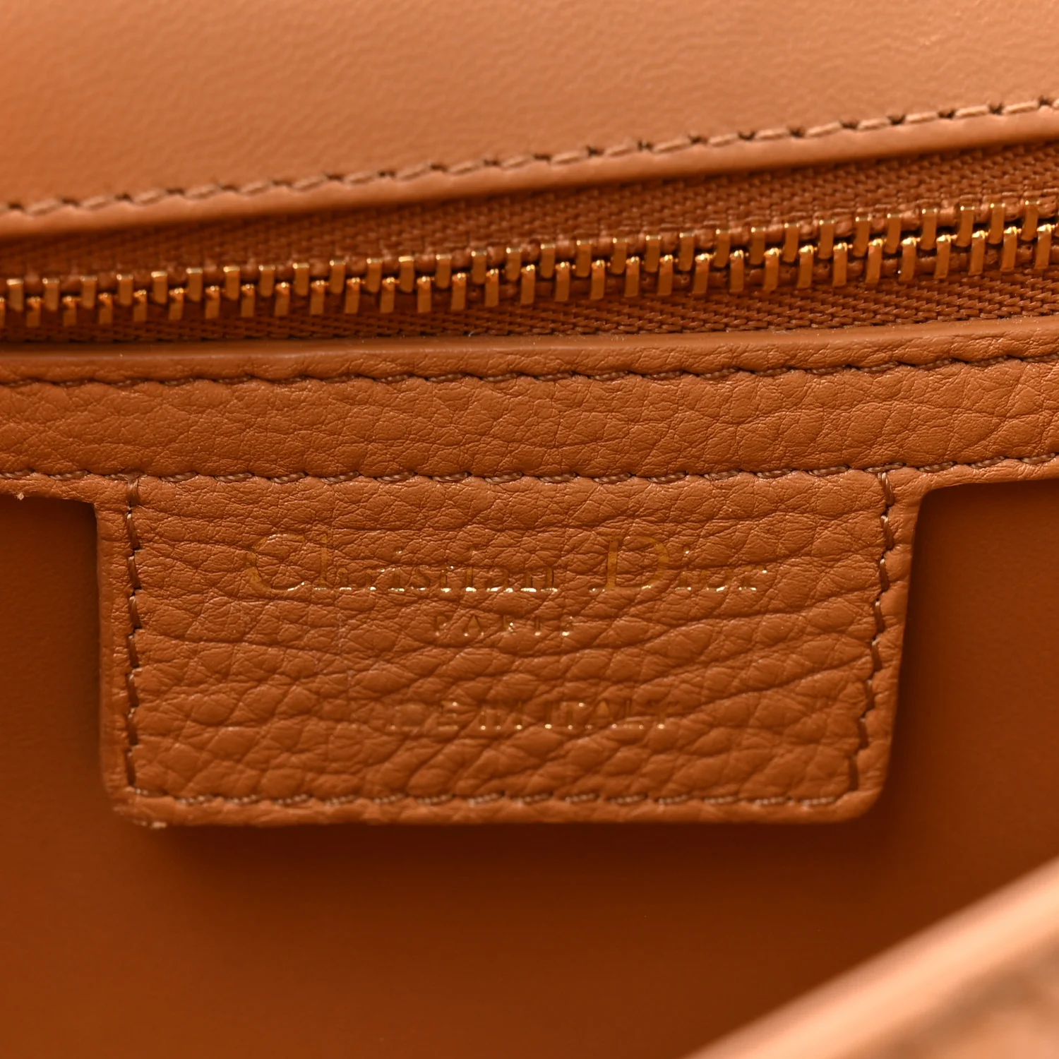 Calfskin Cannage Medium Caro Bag Tan