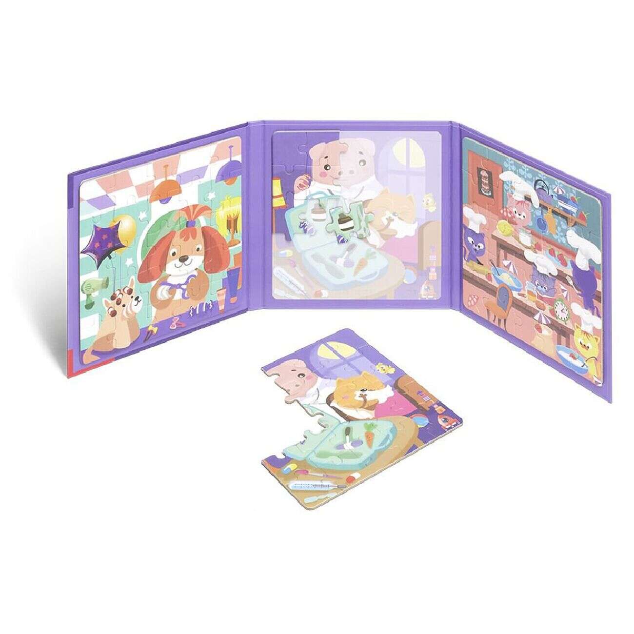 Livre 3 puzzles magnétiques pour enfant