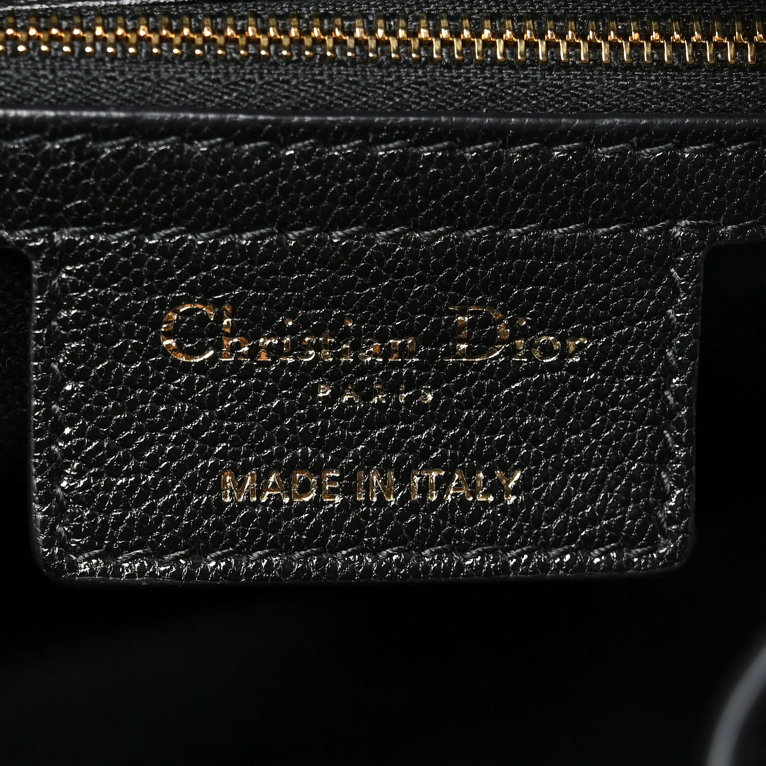 Shiny Grained Calfskin Macrocannage Medium D-Journey Bag Black