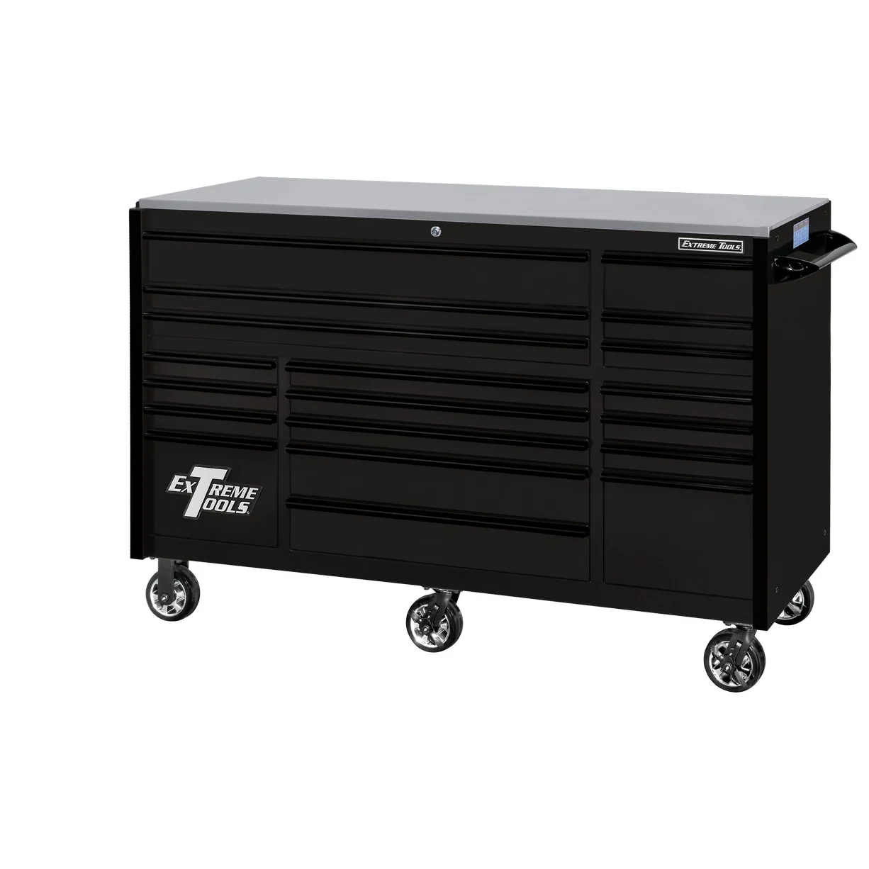 Caisson roulant Extreme Tools série RX250, 183 cm x 76 cm – 19 tiroirs – Glissières de tiroir supportant 113 kg