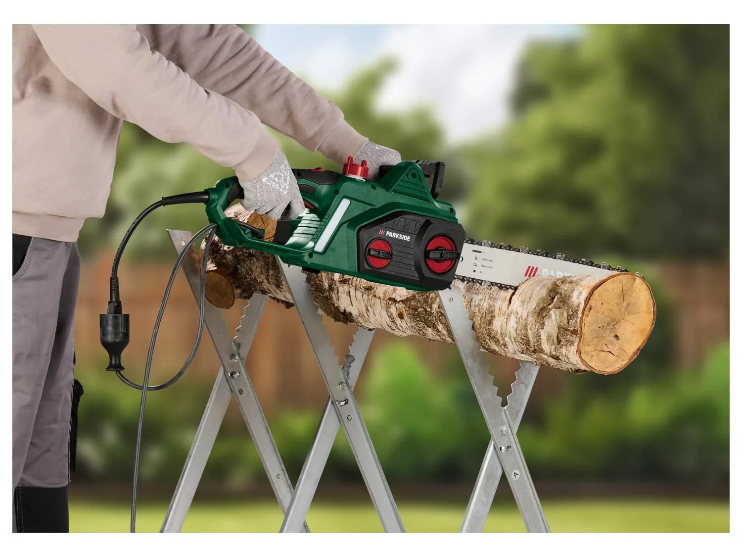 PARKSIDE Trononneuse lectrique PEKS 2200 B1, guide 46 cm, 2200 W