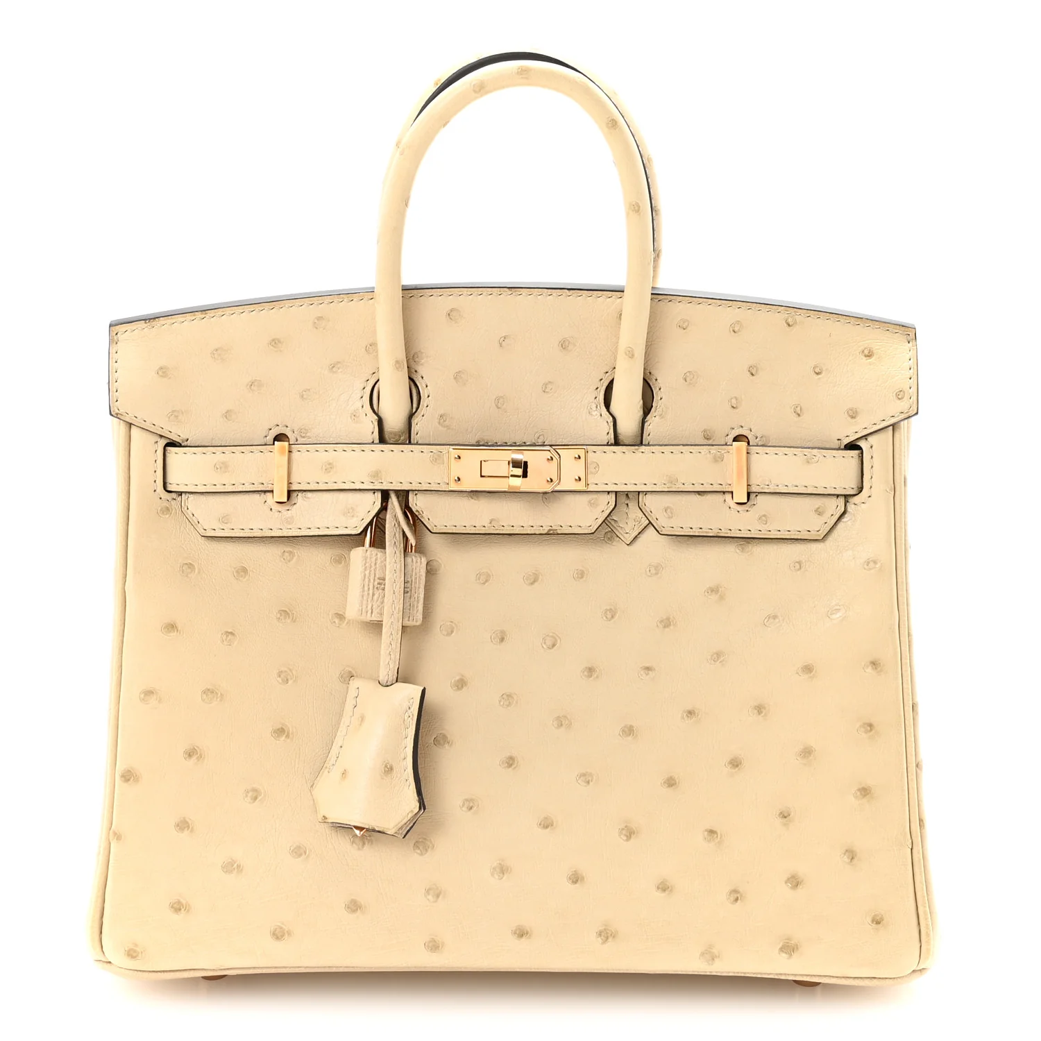 Ostrich Birkin 25 Parchemin