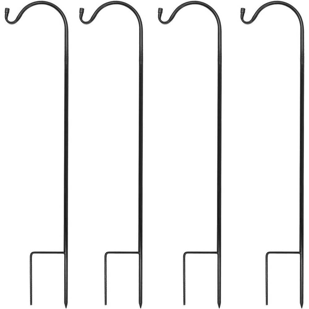 Sorbus Shepherd's Hooks - Set of 4 Extendable Garden Planter Stakes for Bird ...