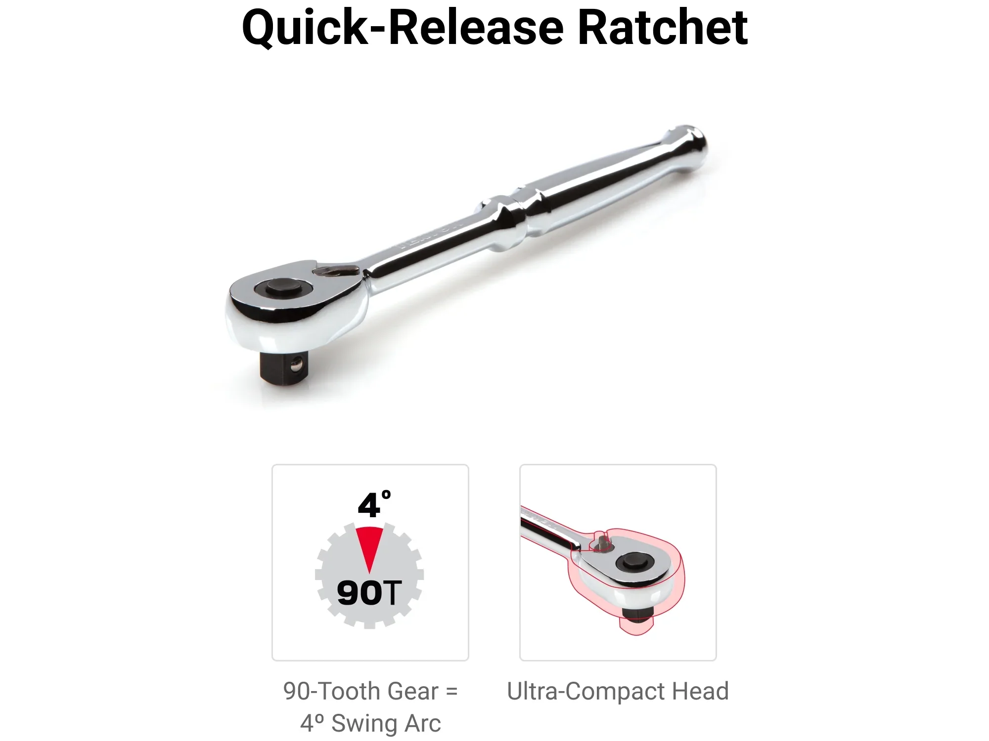 TEKTON 3/8 Inch Drive 12-Point Socket and Ratchet Set with Rails, 44-Piece (6-24 mm) | SKT13202