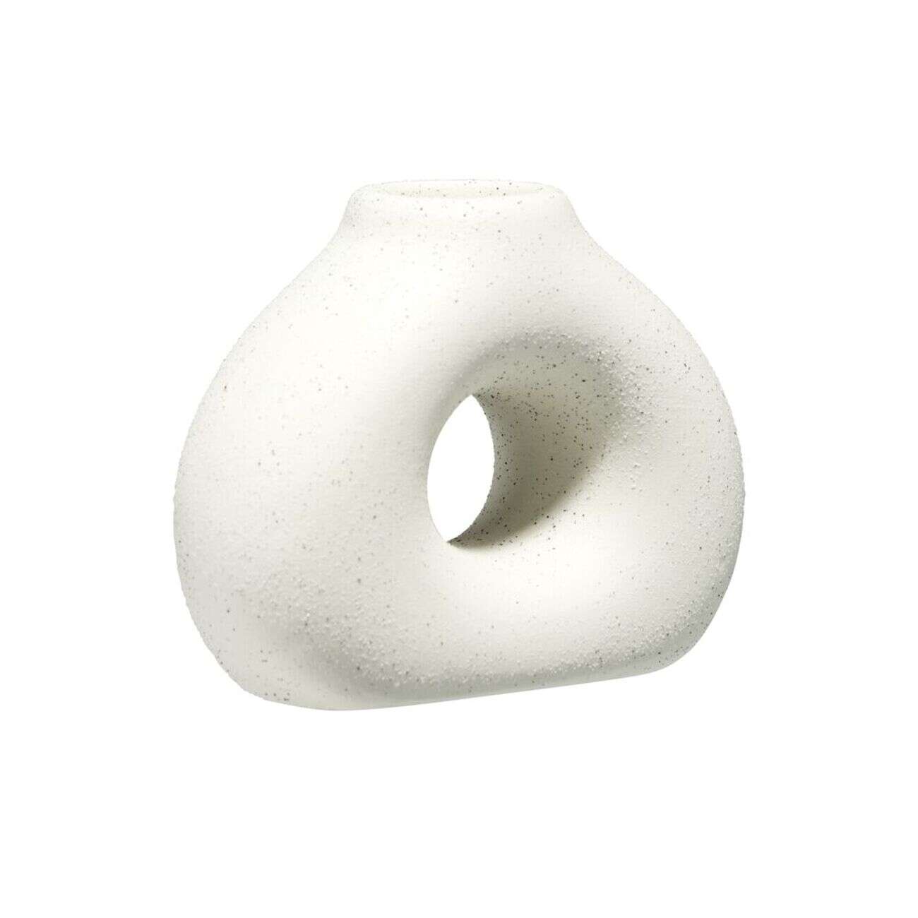 Bougeoir céramique x3 forme donut 9x4xH7,5cm (3 modèles)